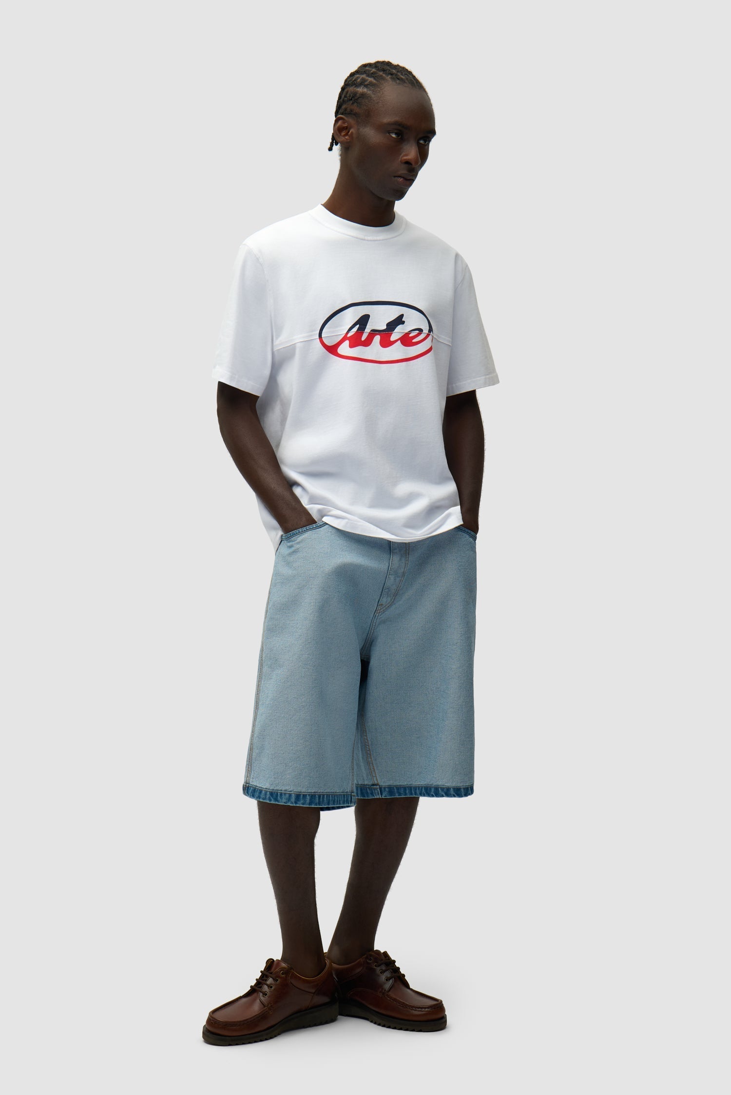 T-shirt avec logo cercle découpé - Blanc