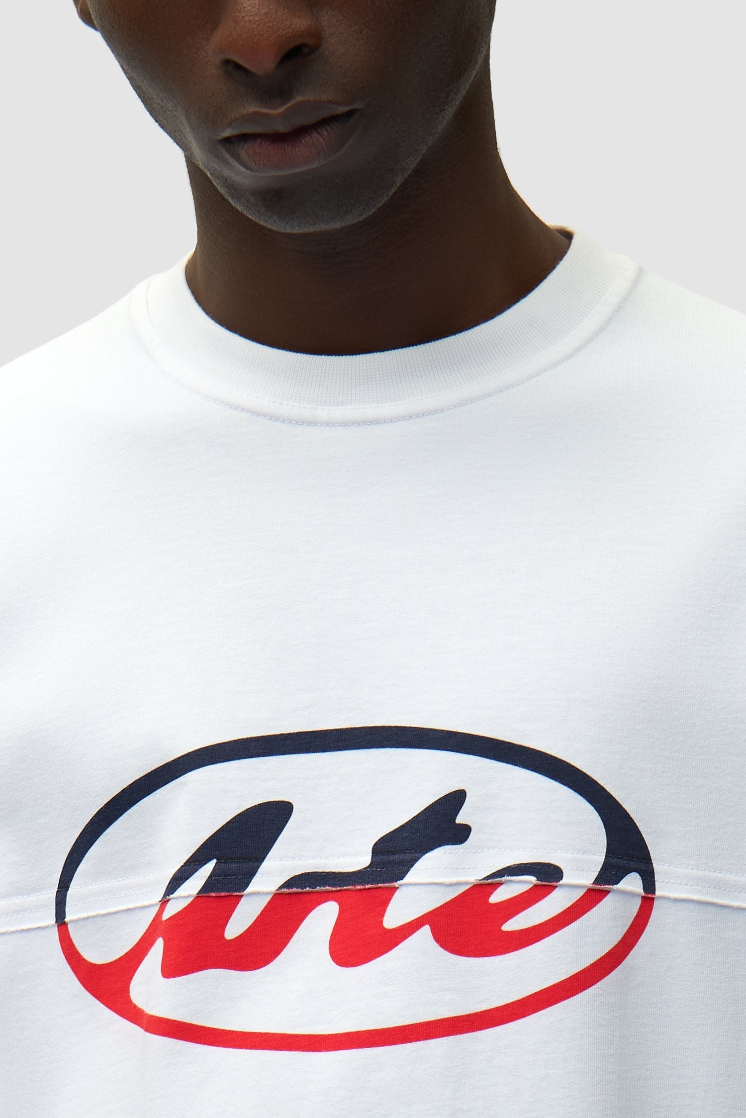 T-shirt avec logo cercle découpé - Blanc