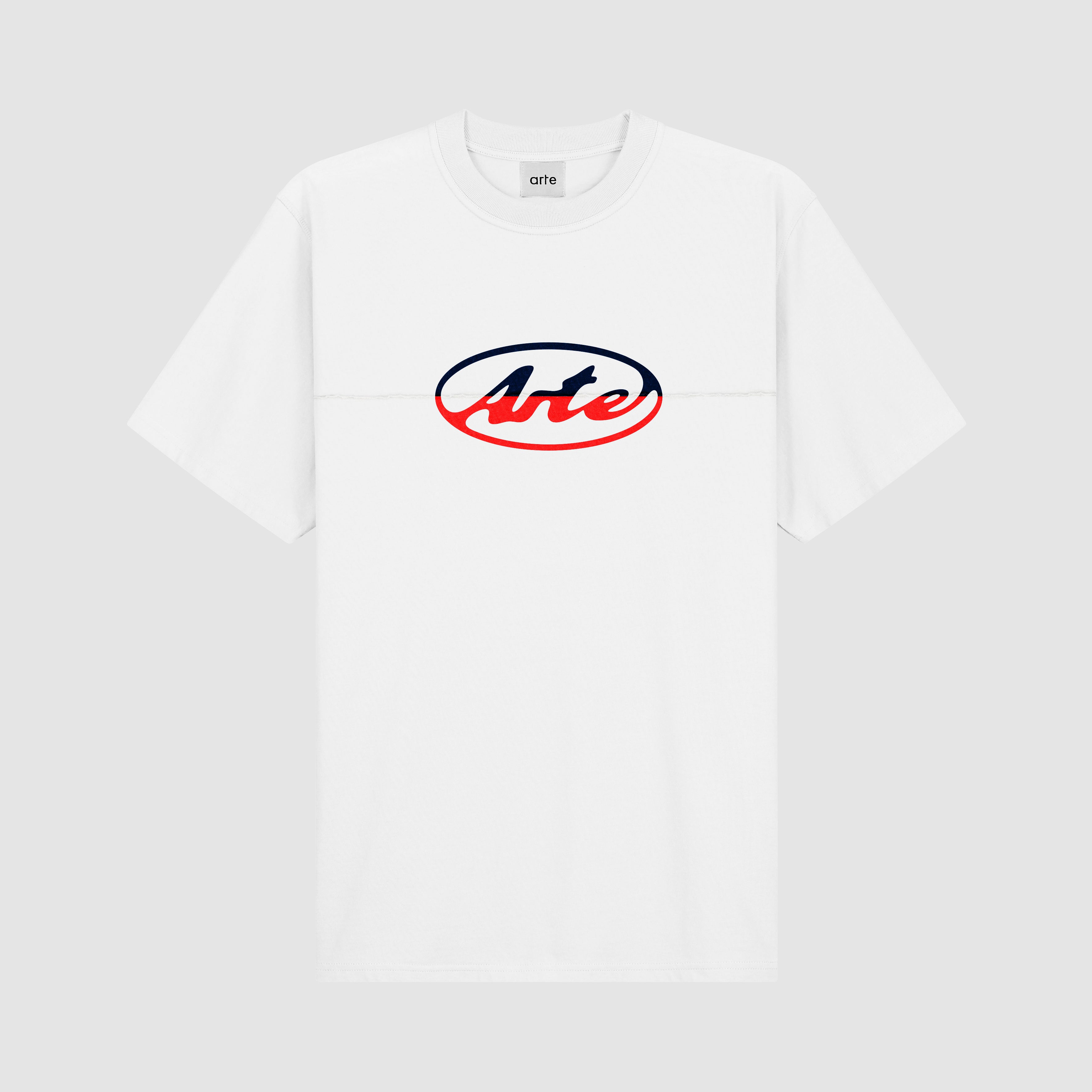 T-shirt avec logo cercle découpé - Blanc