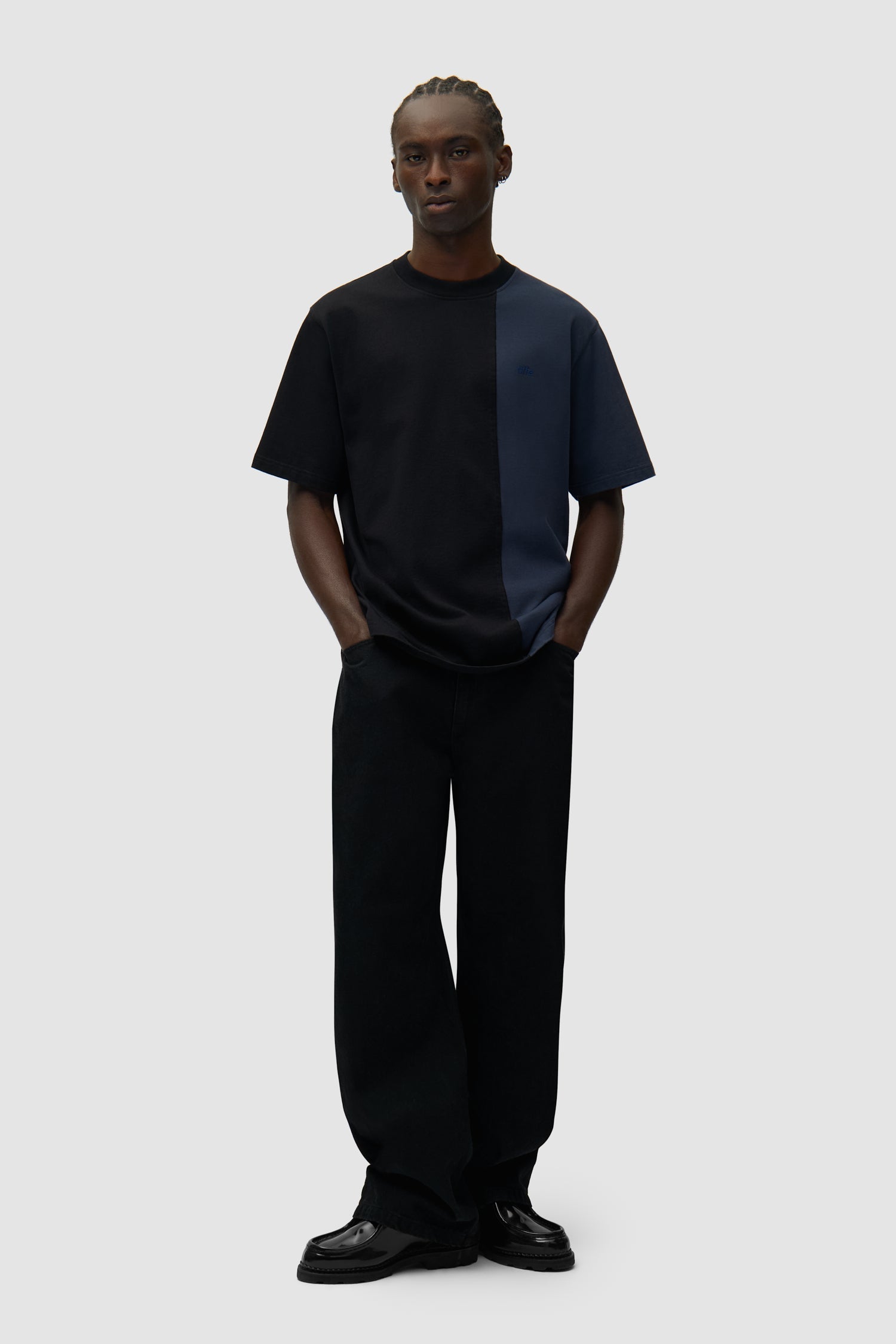 Pantalon à poche avec logo circulaire - Noir