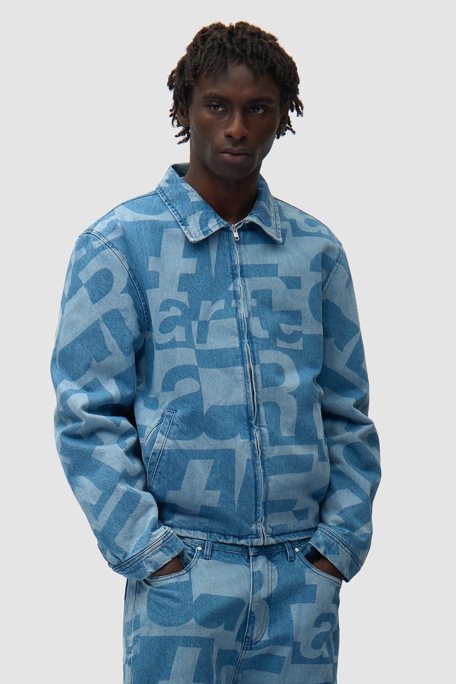 Veste en denim intégral - Denim brut