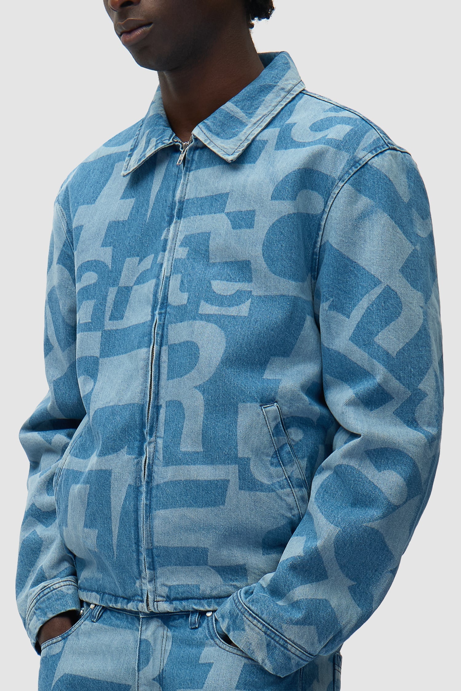 Veste en denim intégral - Denim brut
