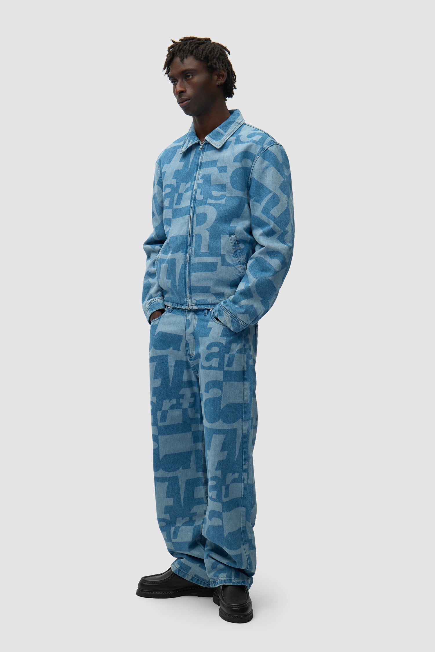 Pantalon en denim intégral - Denim brut