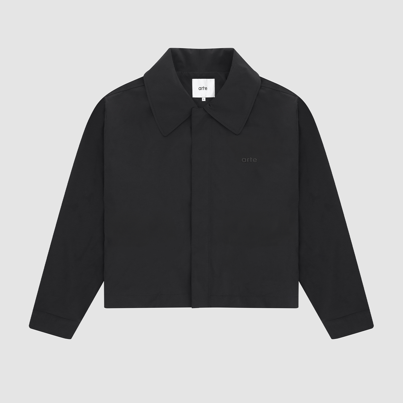 Veste en nylon à grand col - Noir