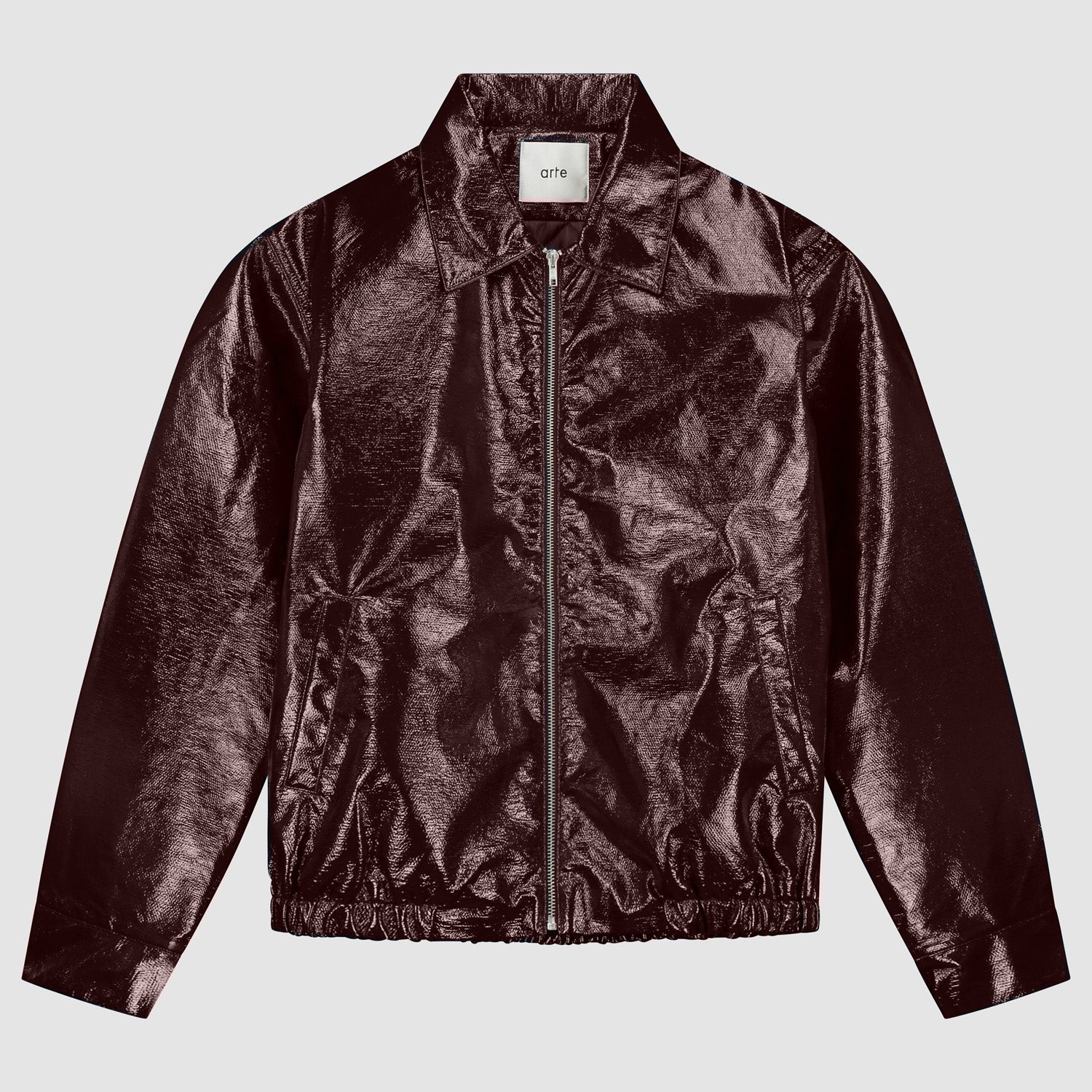 Veste en PU vernie - Rouge