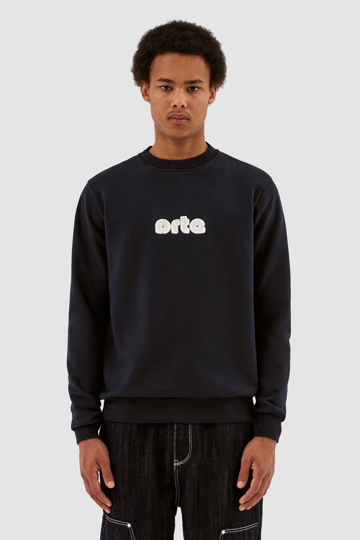 Conrad Chenille Logo Crewneck - Marine