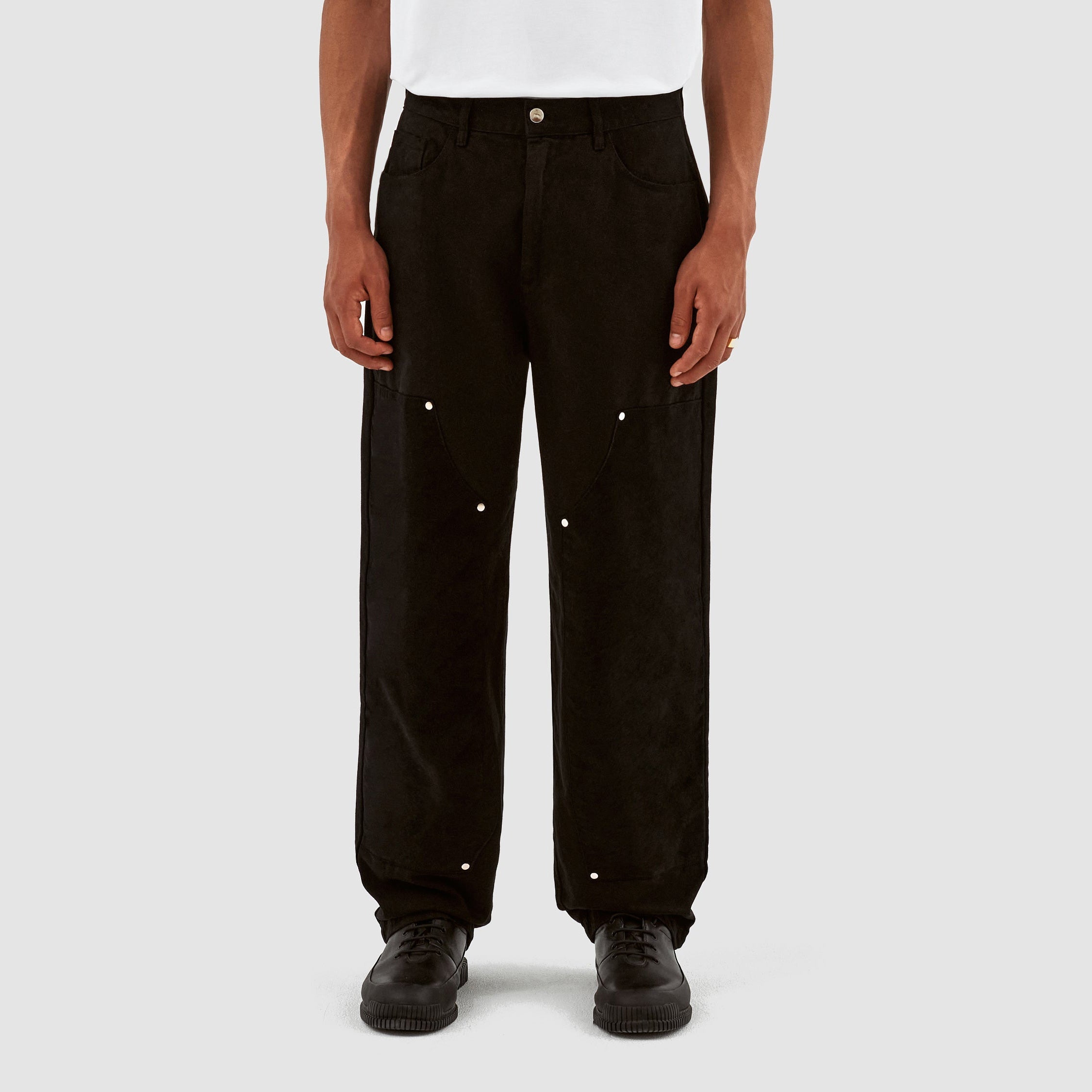 Pantalon en velours de coton Porter - Noir
