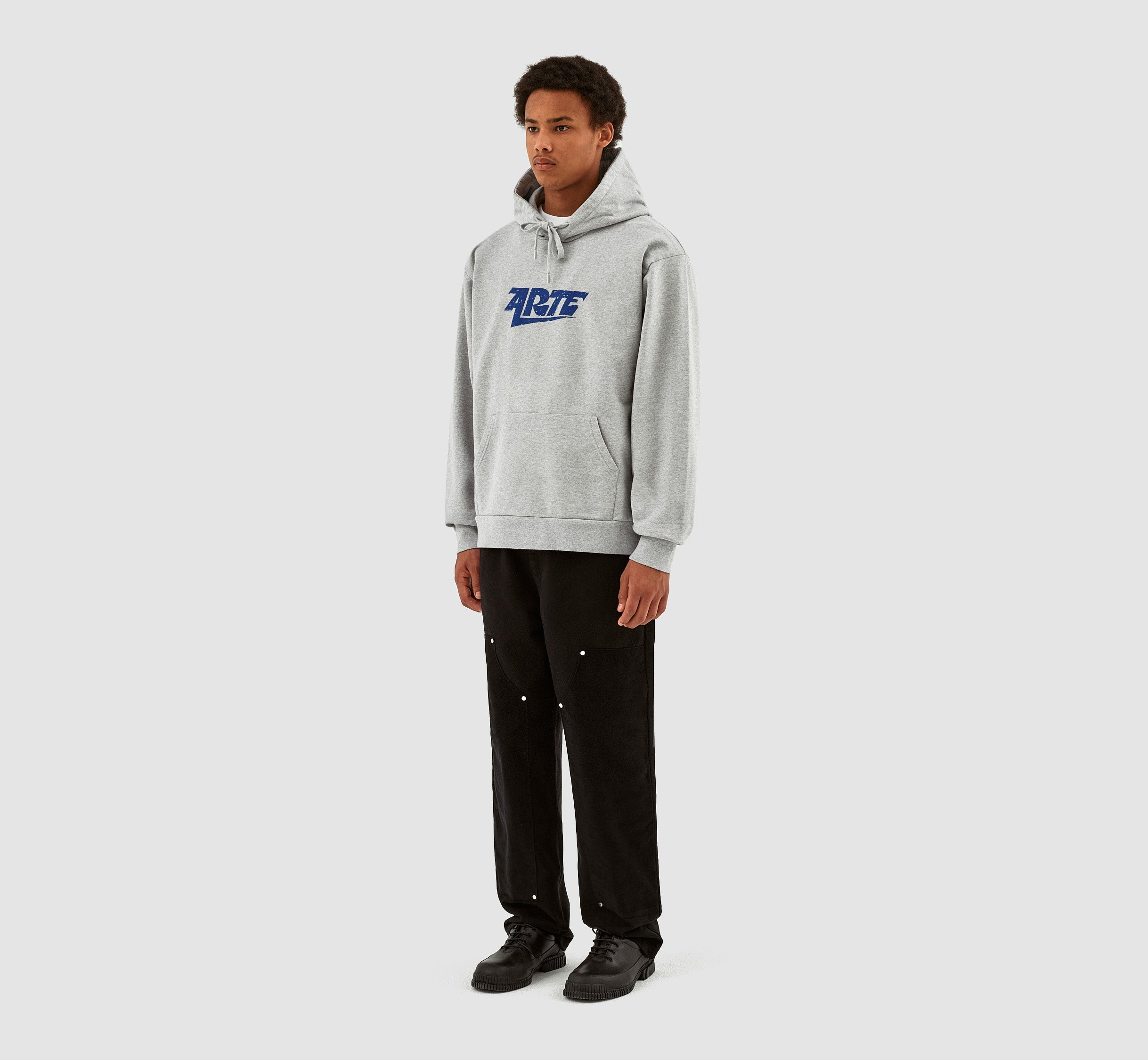 Sweat à capuche avec logo Harris - Gris