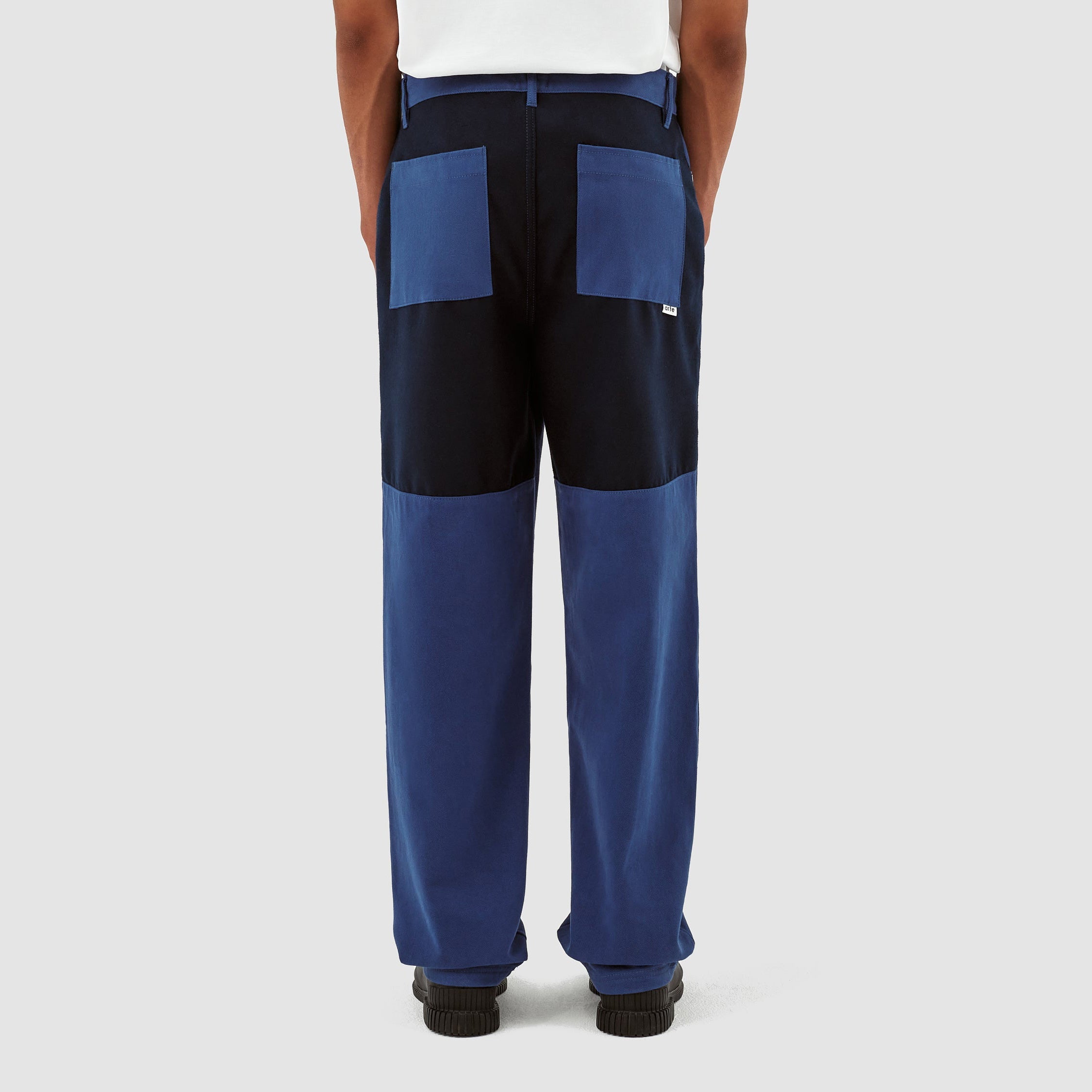 Pantalon en laine et coton Porter - Bleu