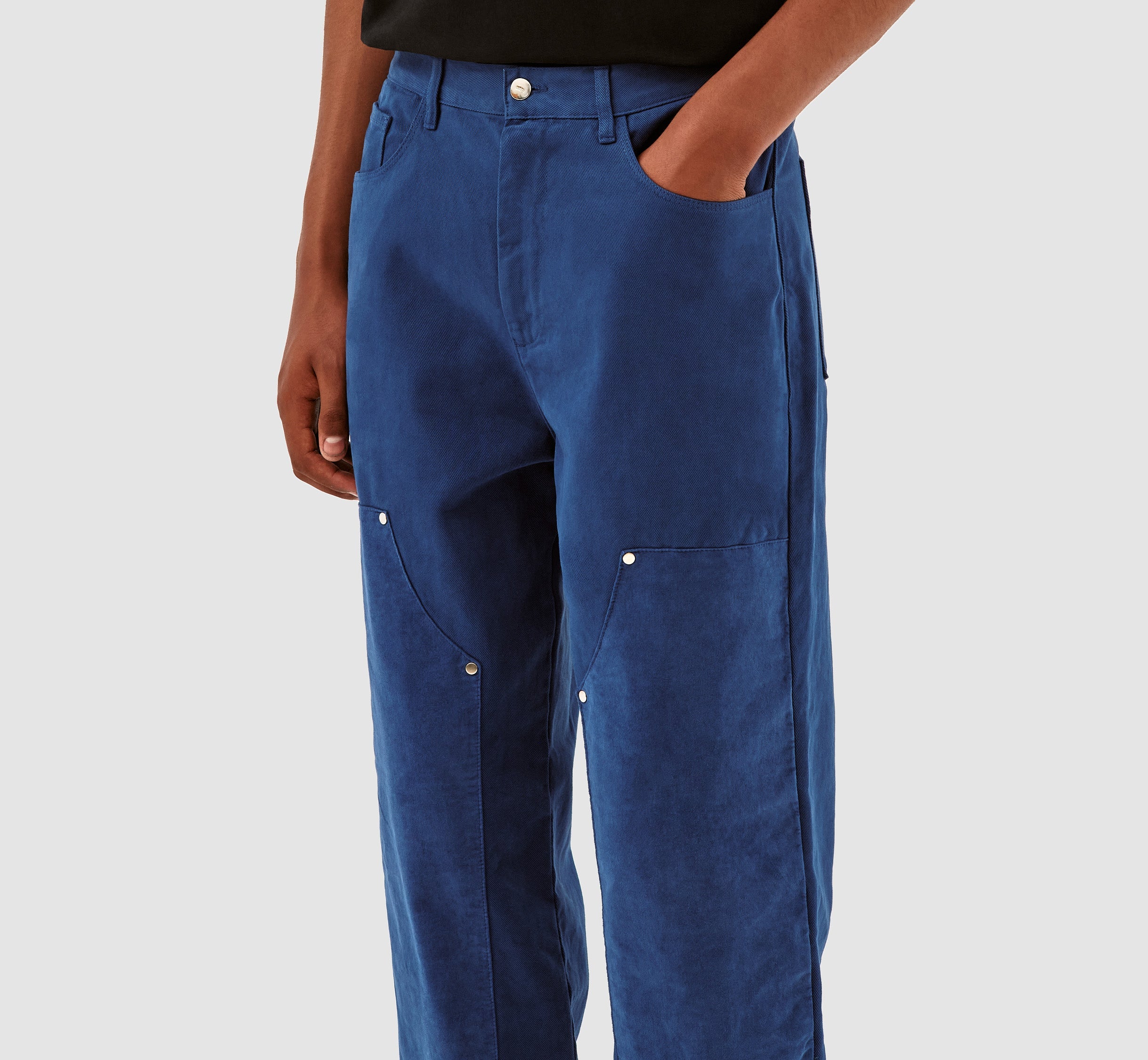 Pantalon en velours de coton Porter - Bleu