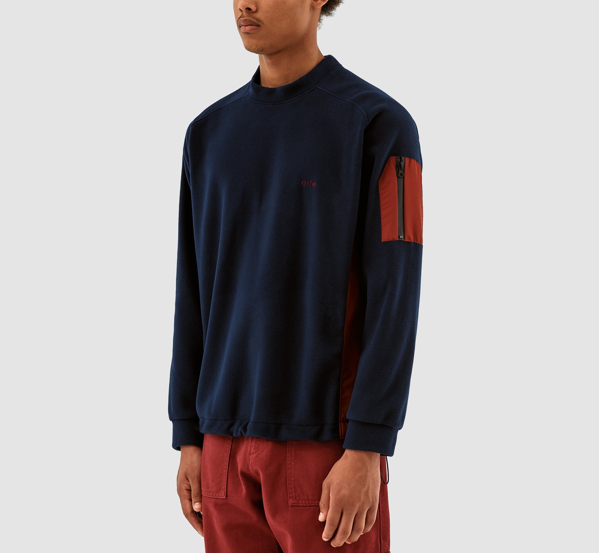 Cooper Crewneck - Marine/Bordeaux