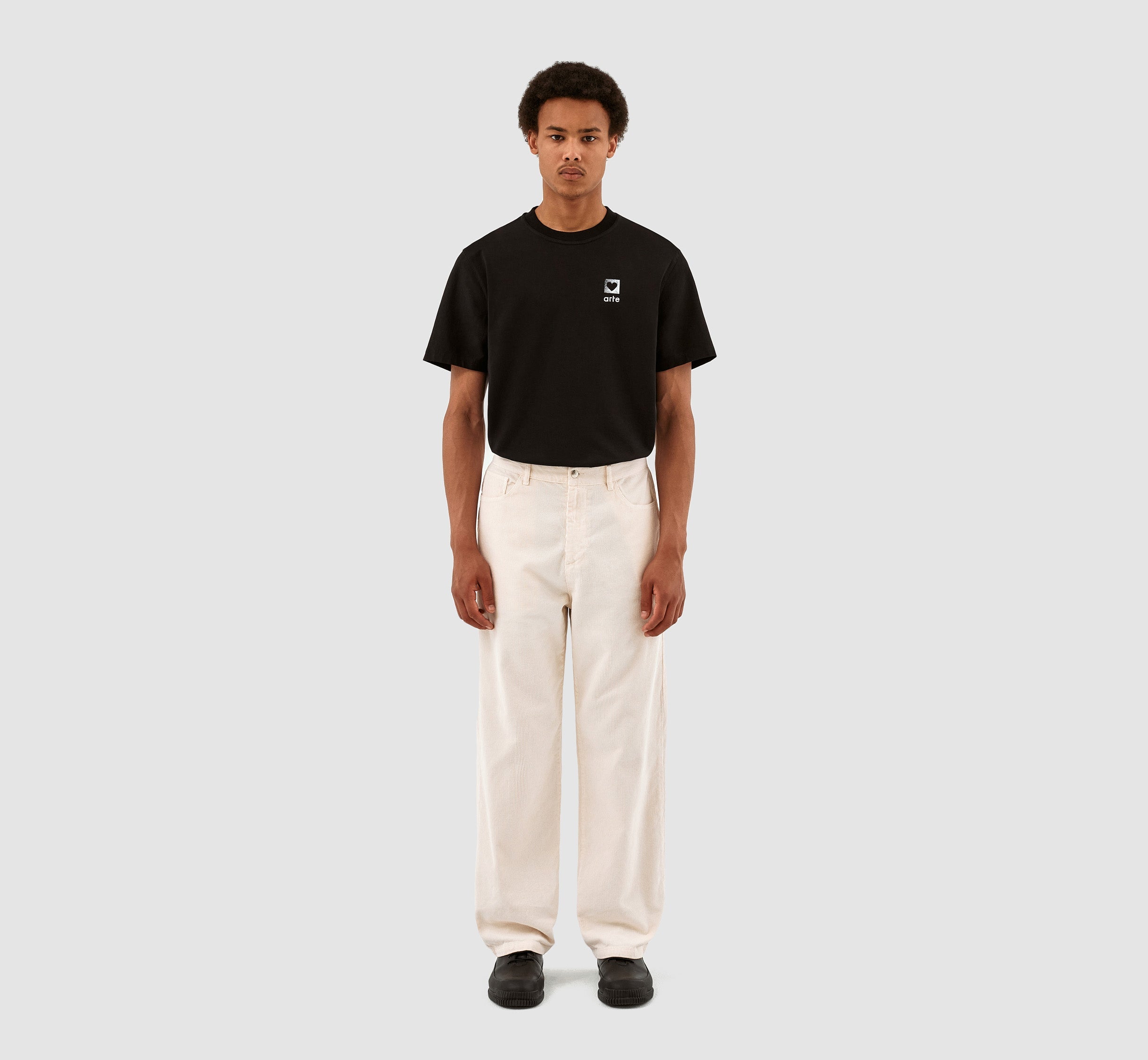 Pantalon en velours côtelé Perry - Crème