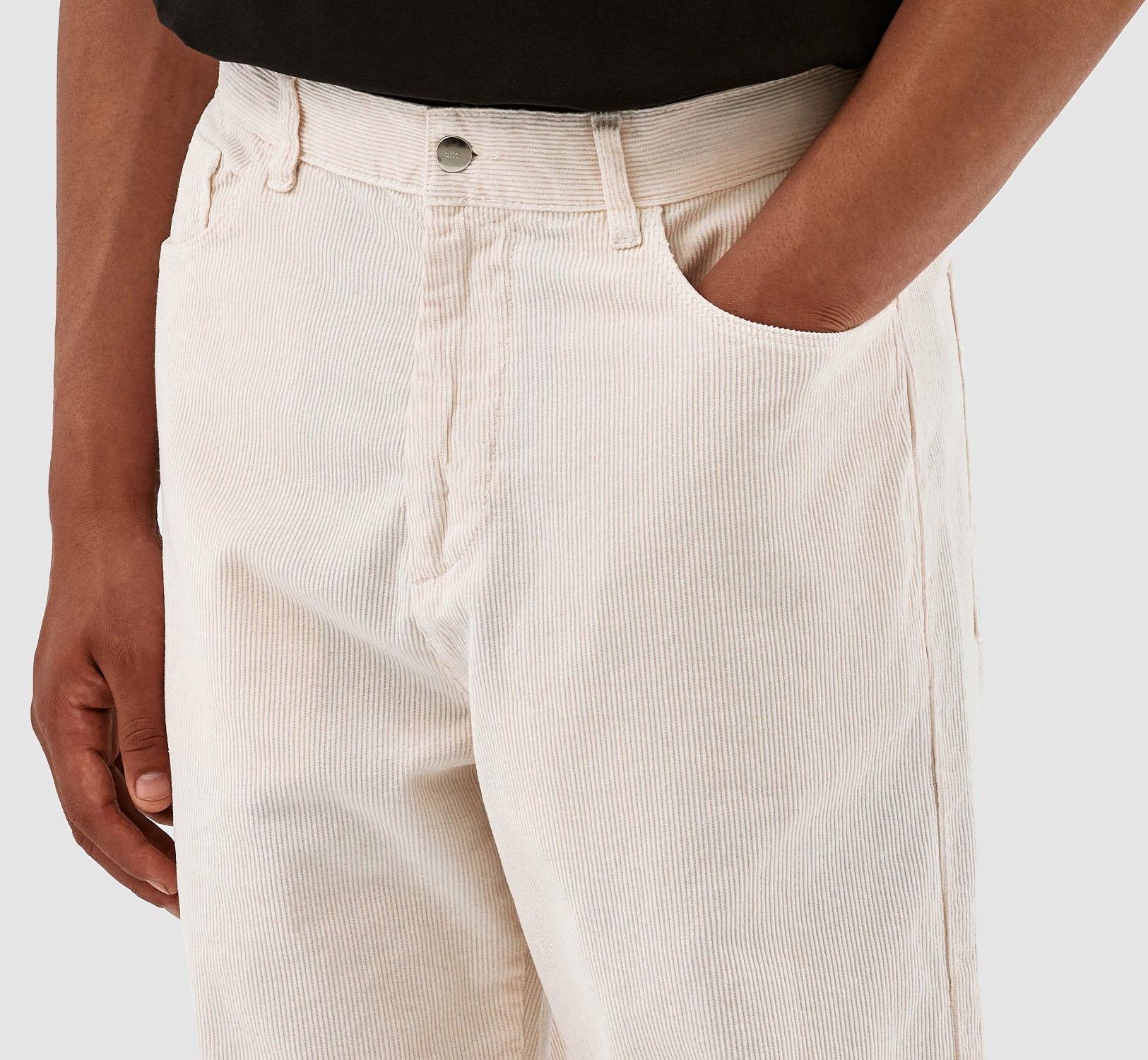 Pantalon en velours côtelé Perry - Crème