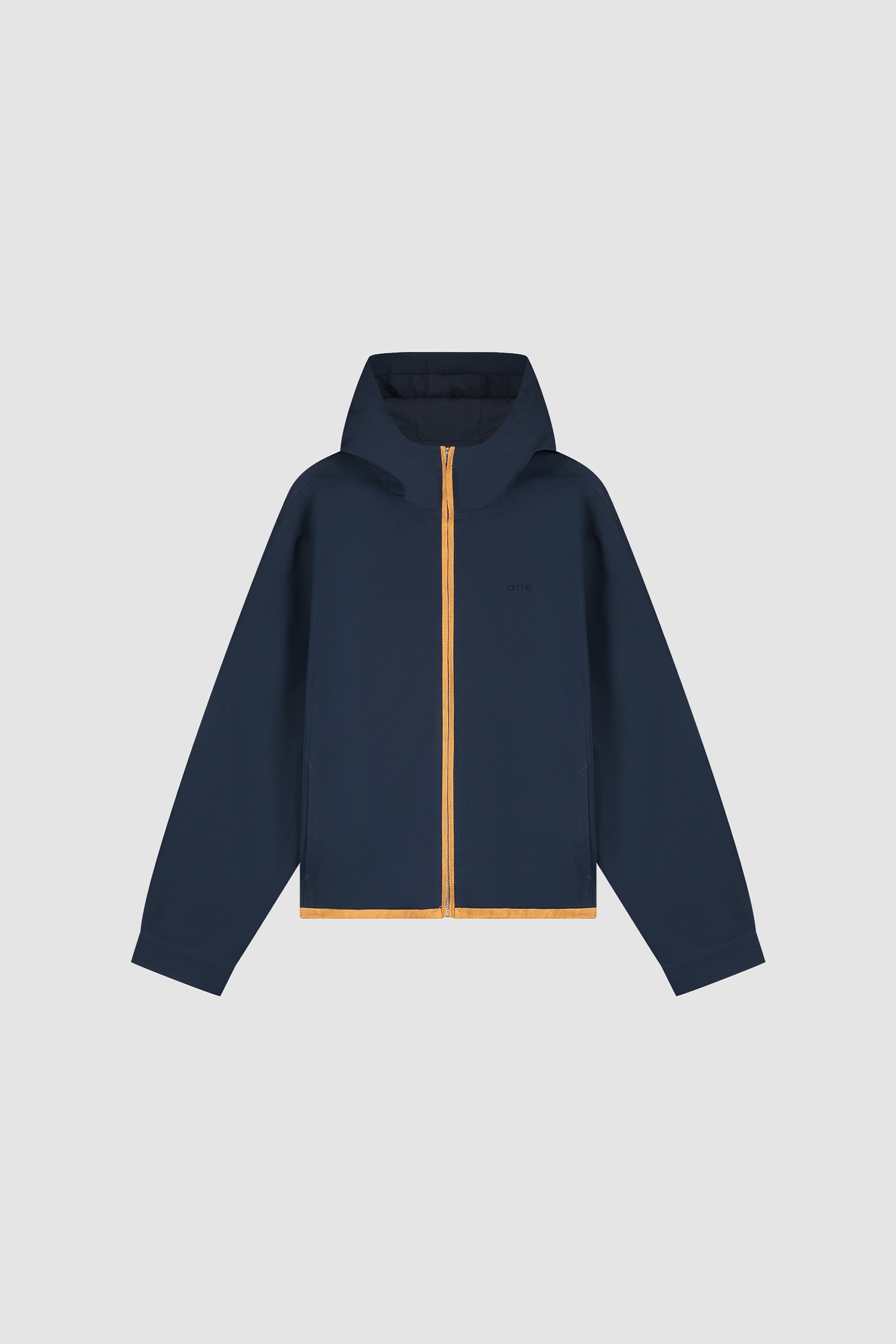 Veste à capuche en lin - Bleu marine