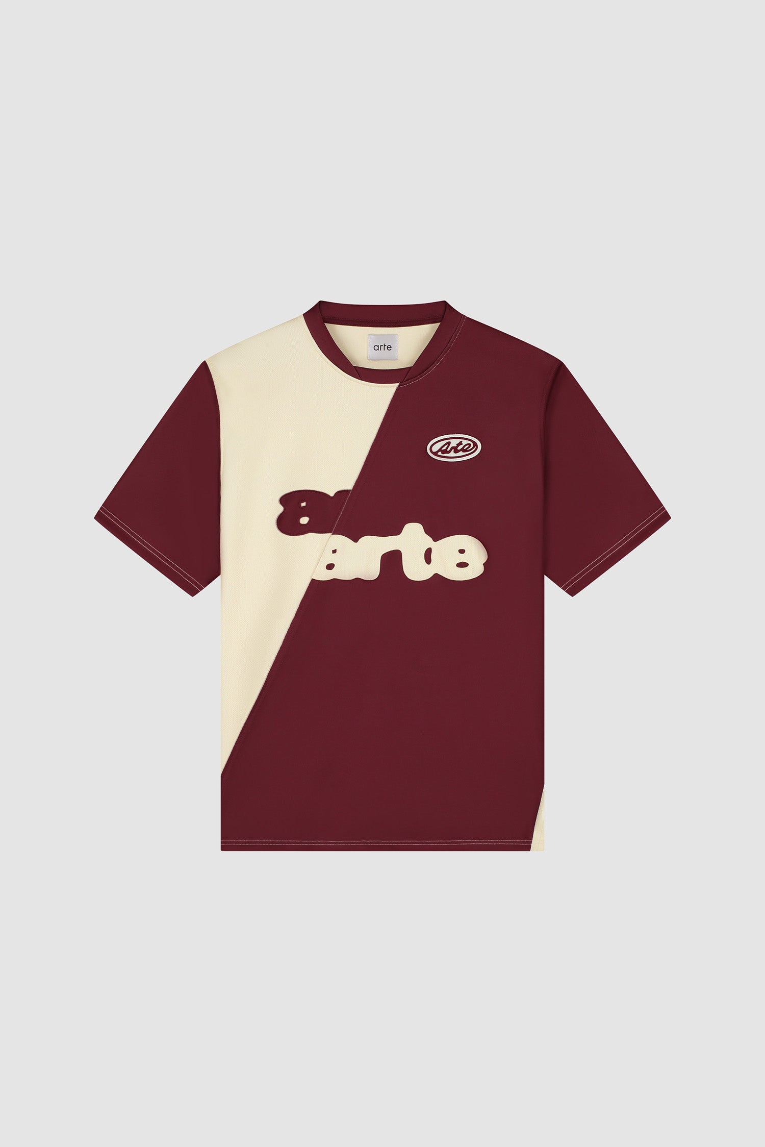 T-shirt de football - Bordeaux/Crème