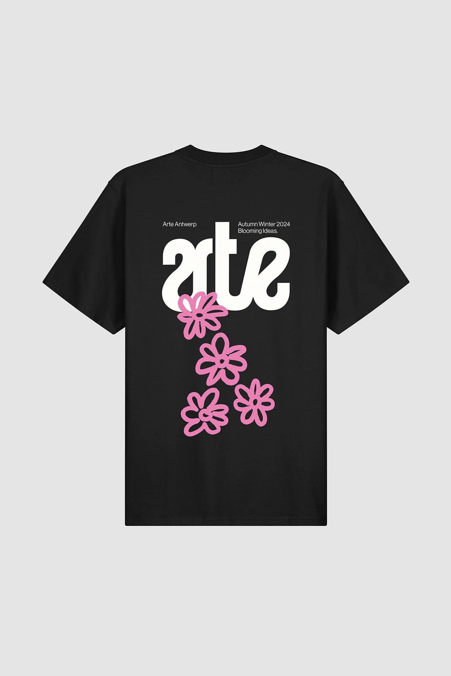 T-shirt dos fleuri - Noir