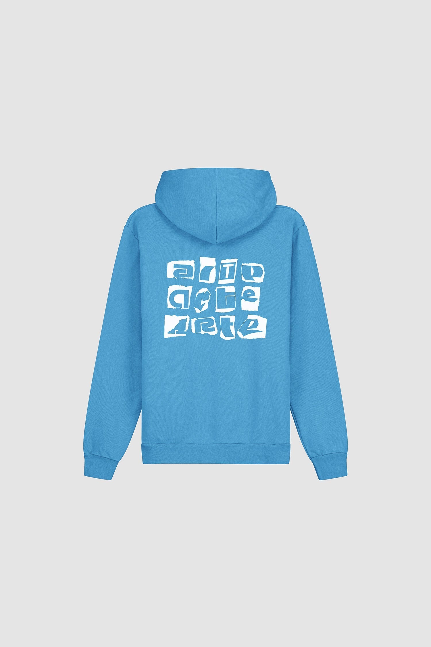 Sweat à capuche avec logo multi-couches dans le dos - Bleu