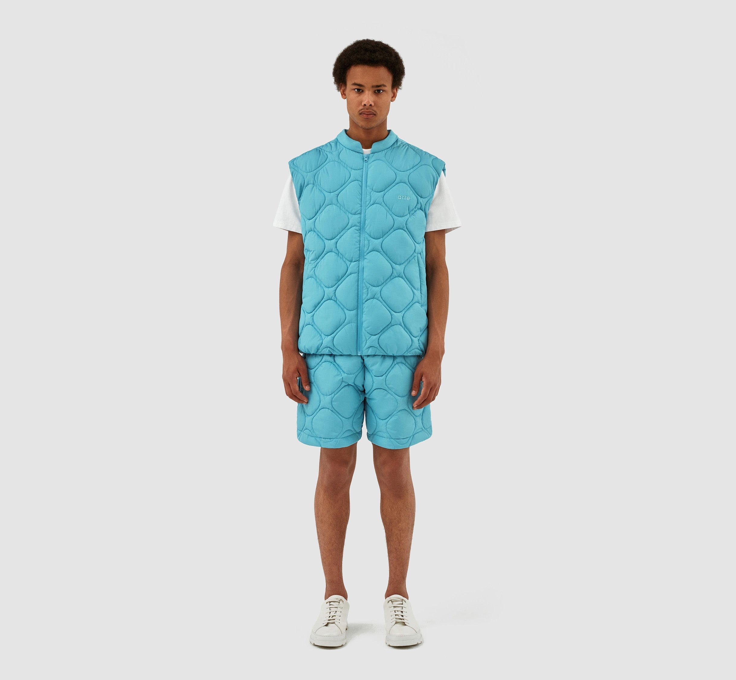 Short matelassé Steiner - Bleu clair