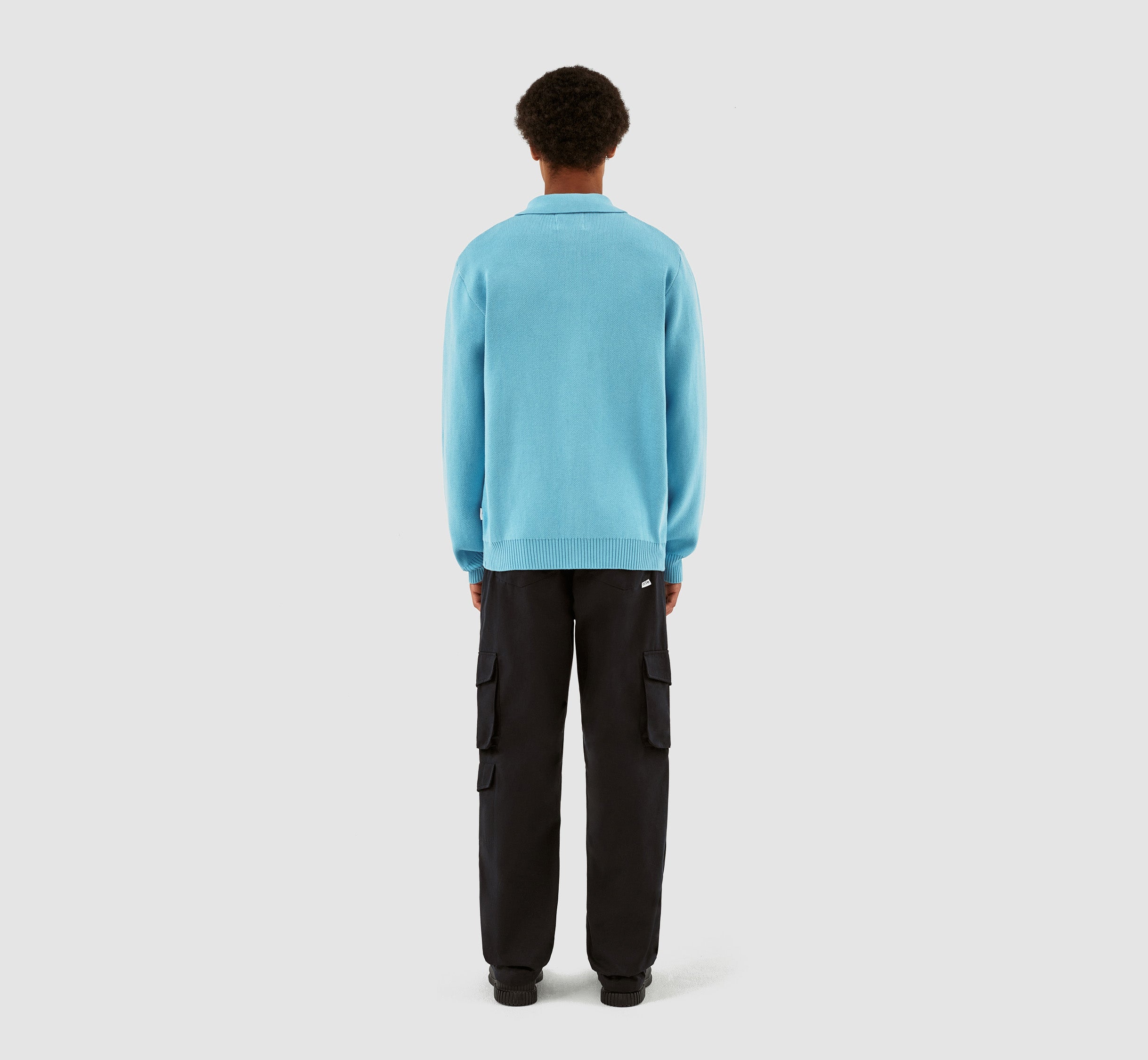 Keler Cardigan à rayures - Bleu clair/crème