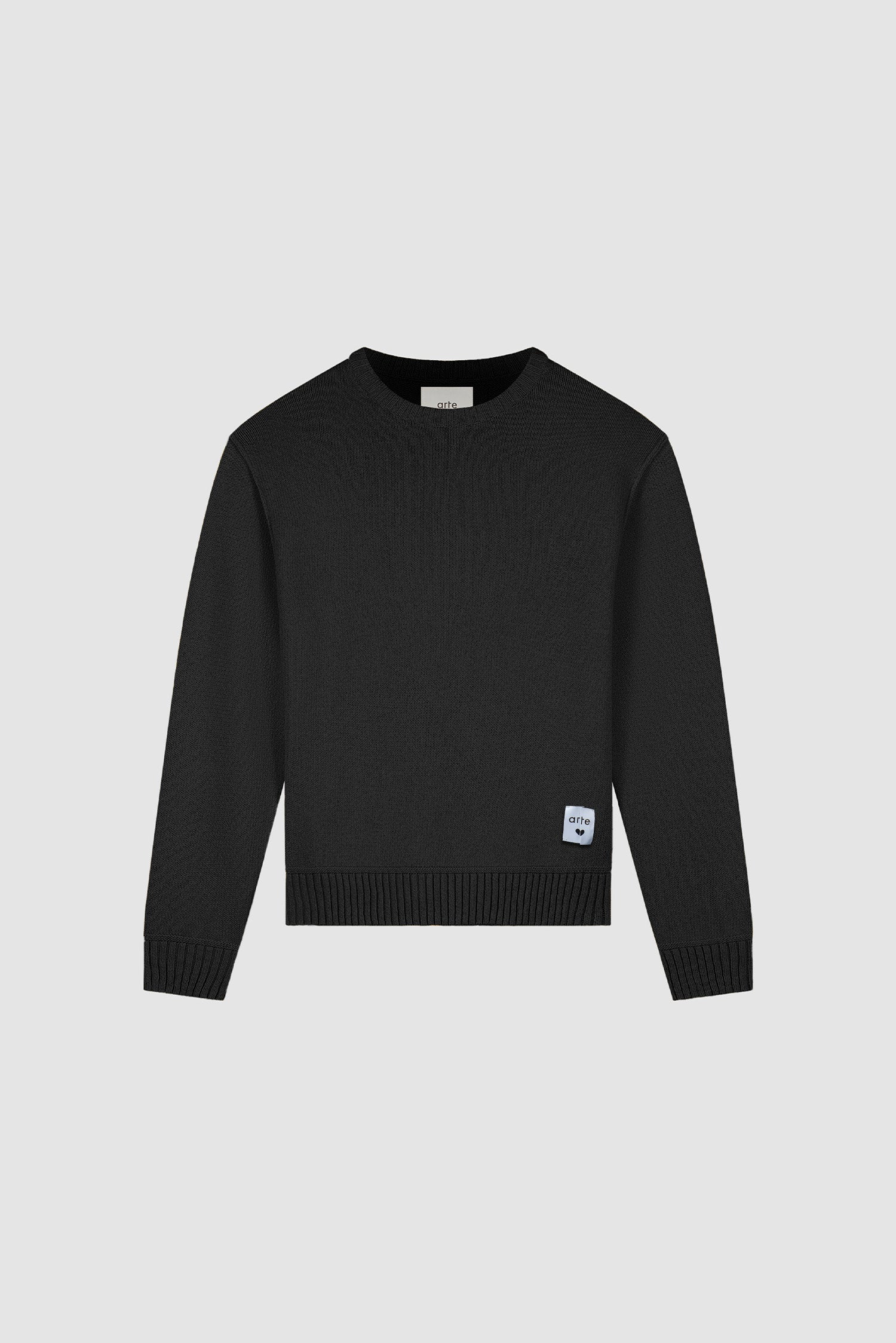 Étiquette réversible en tricot - Noir