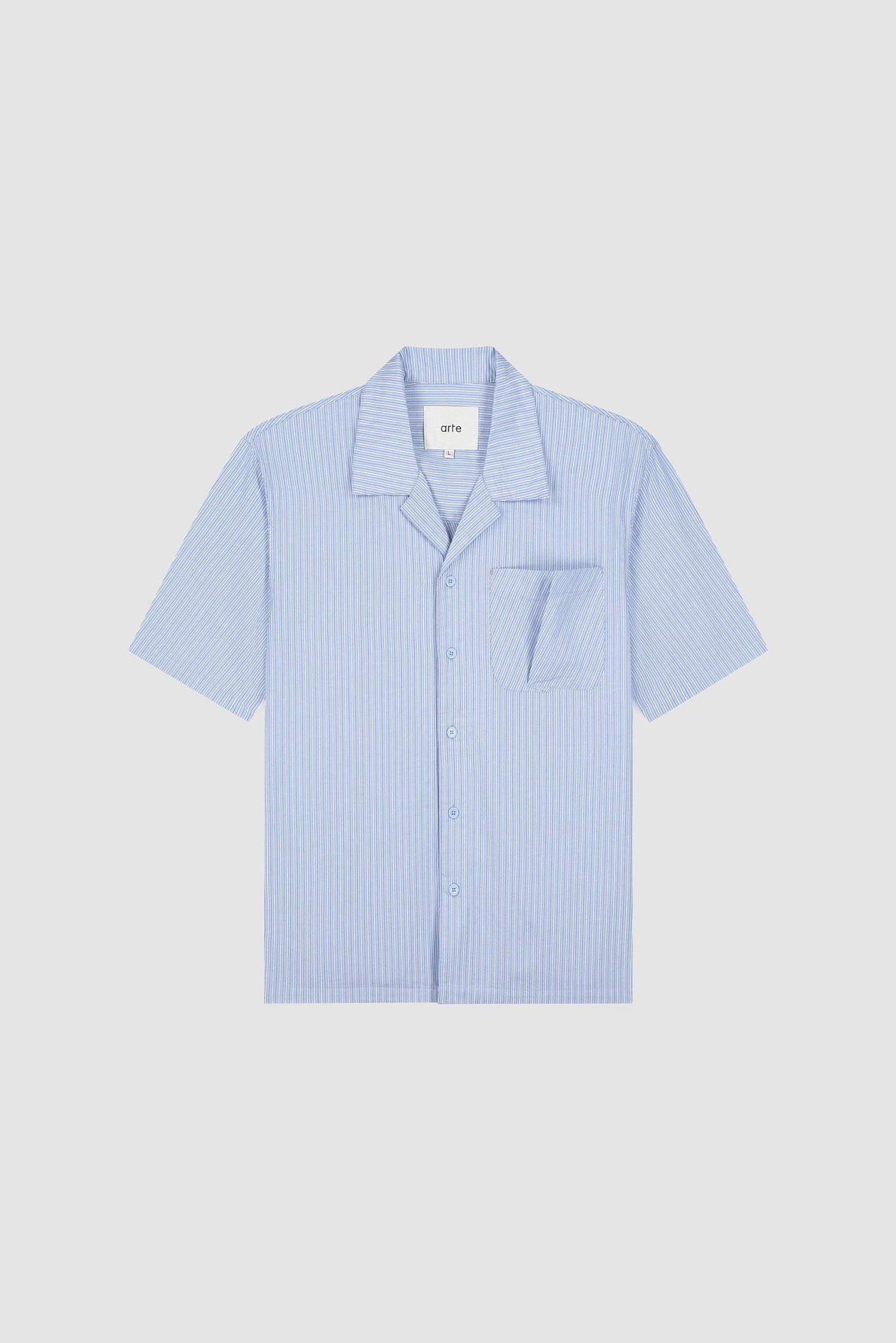 Chemise à poche plissée - Rayée