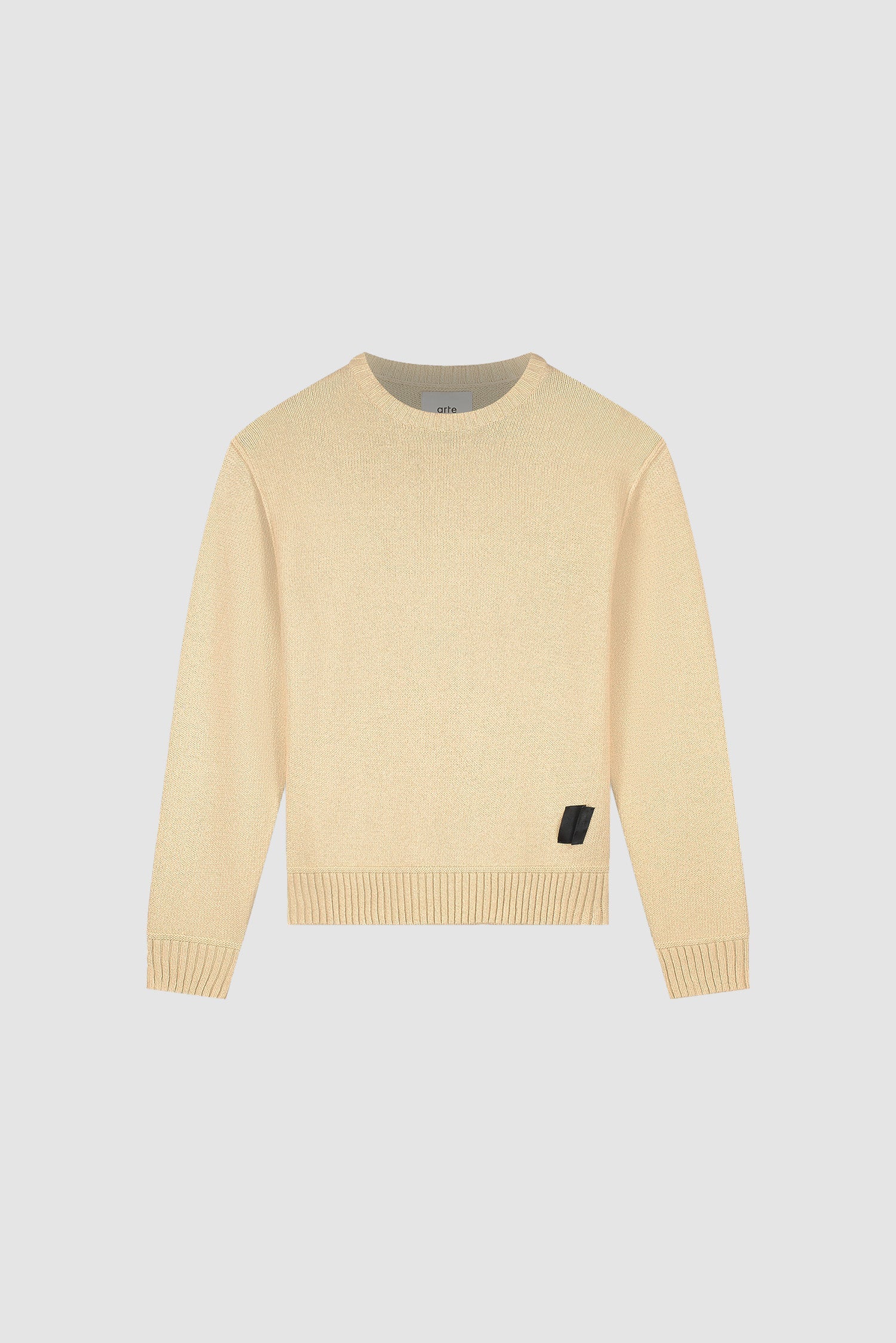 Tricot à étiquette réversible - Crème