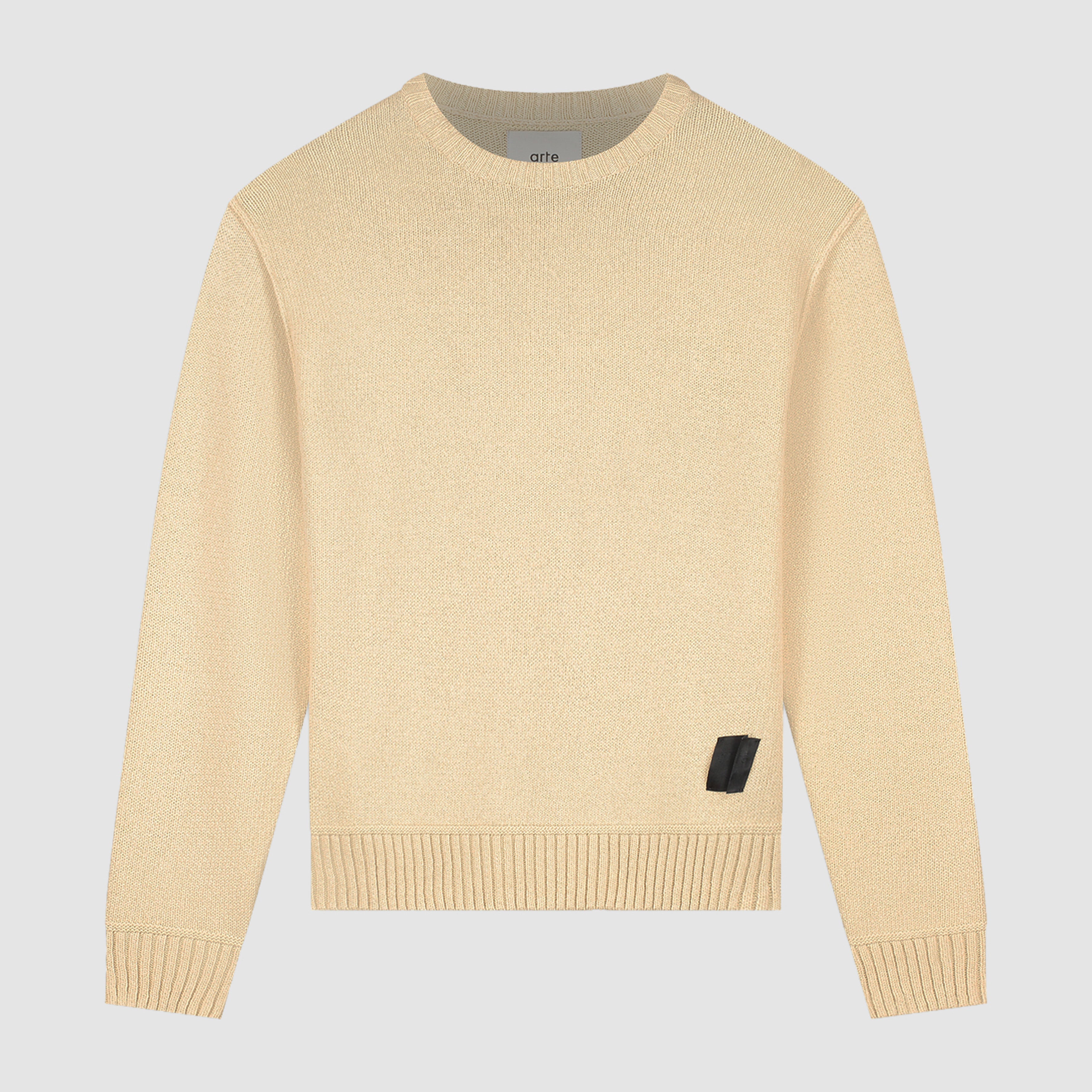Tricot à étiquette réversible - Crème