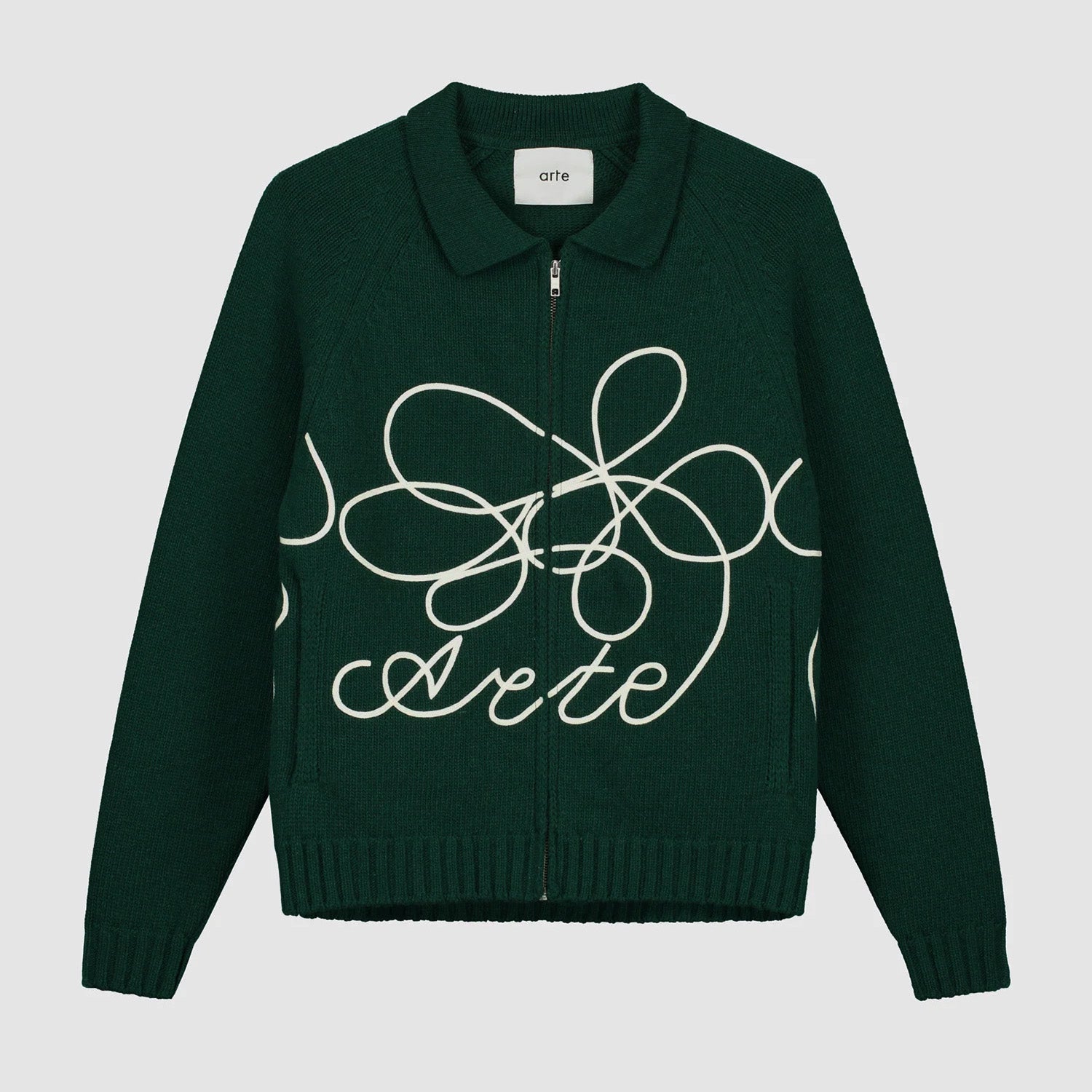 Tricot avec logo fleuri - Vert