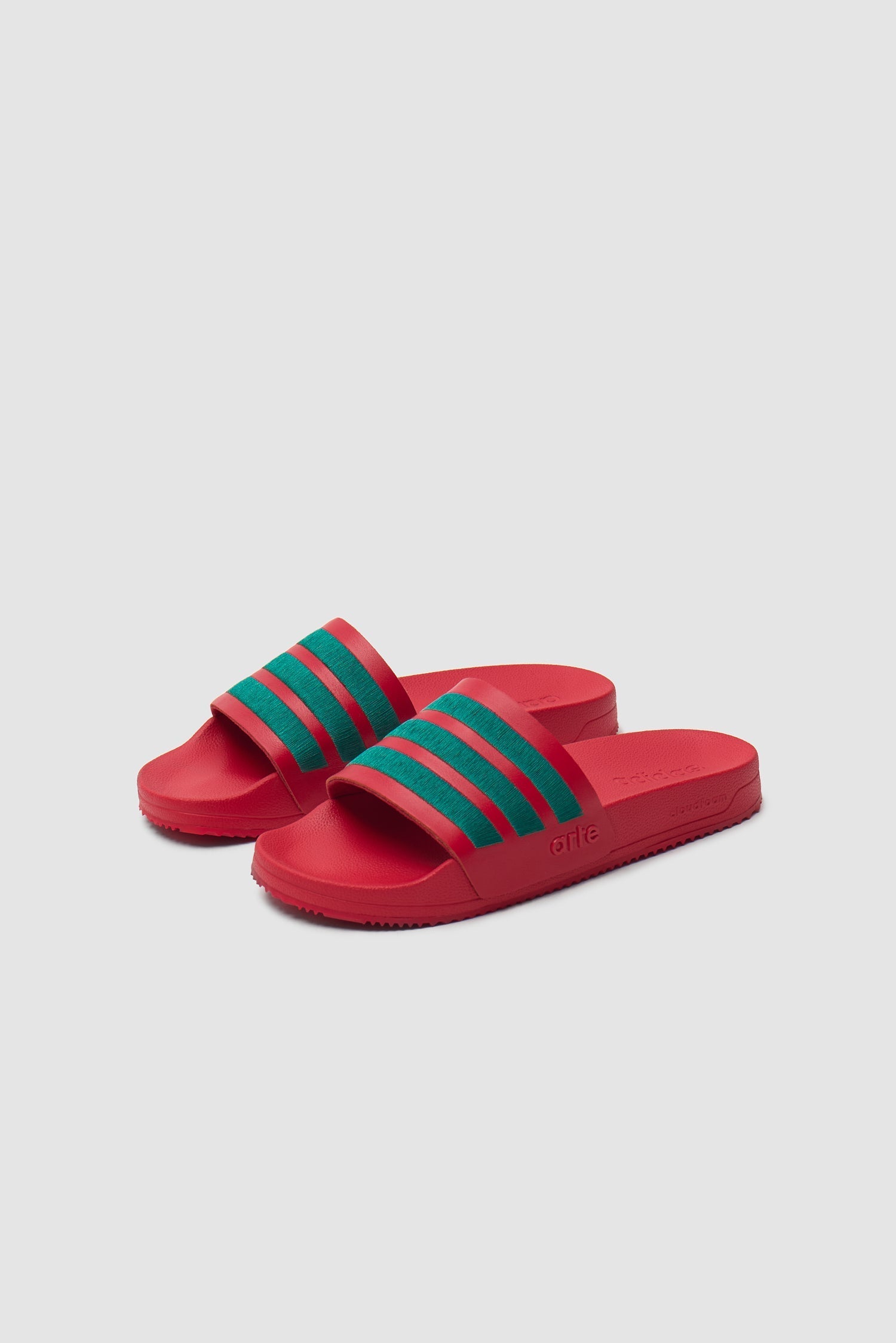 Arte pour adidas Adilette - Better Scarlet/Collegiate Green