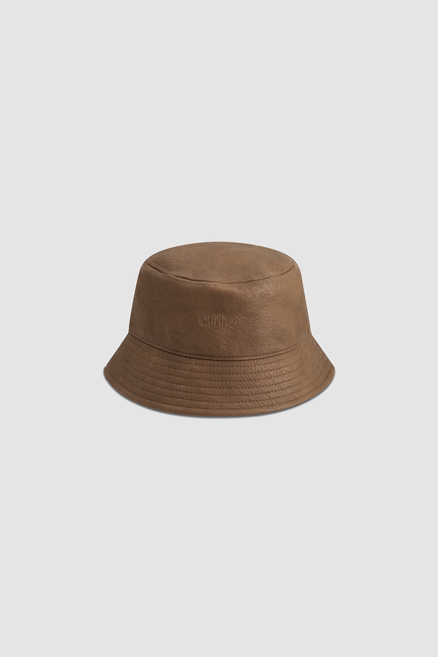 Chapeau bob en cuir PU - Marron