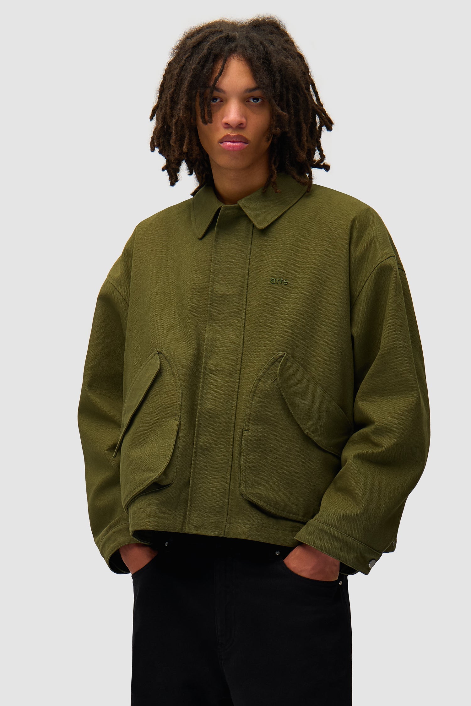 Veste à poches inclinées - Vert (défaut)