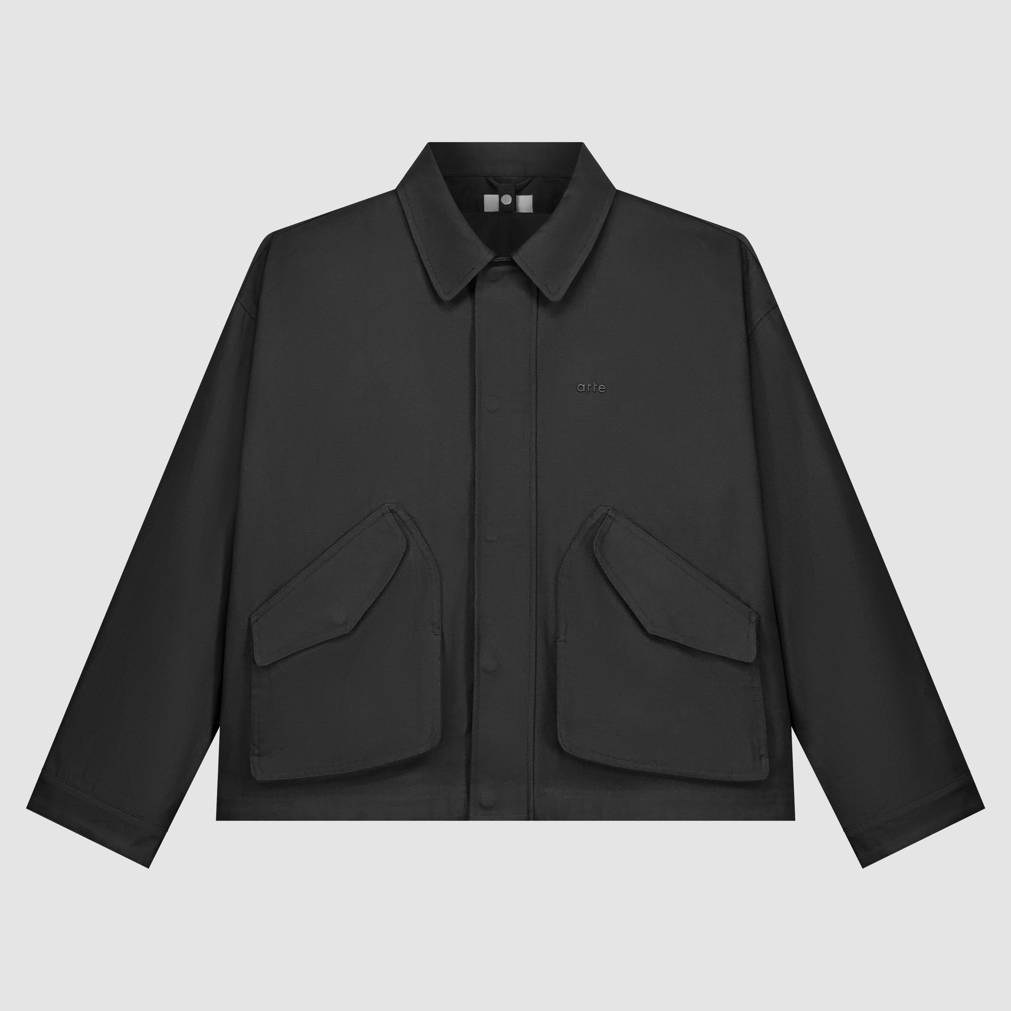 Veste à poches inclinées - Noir (défaut)