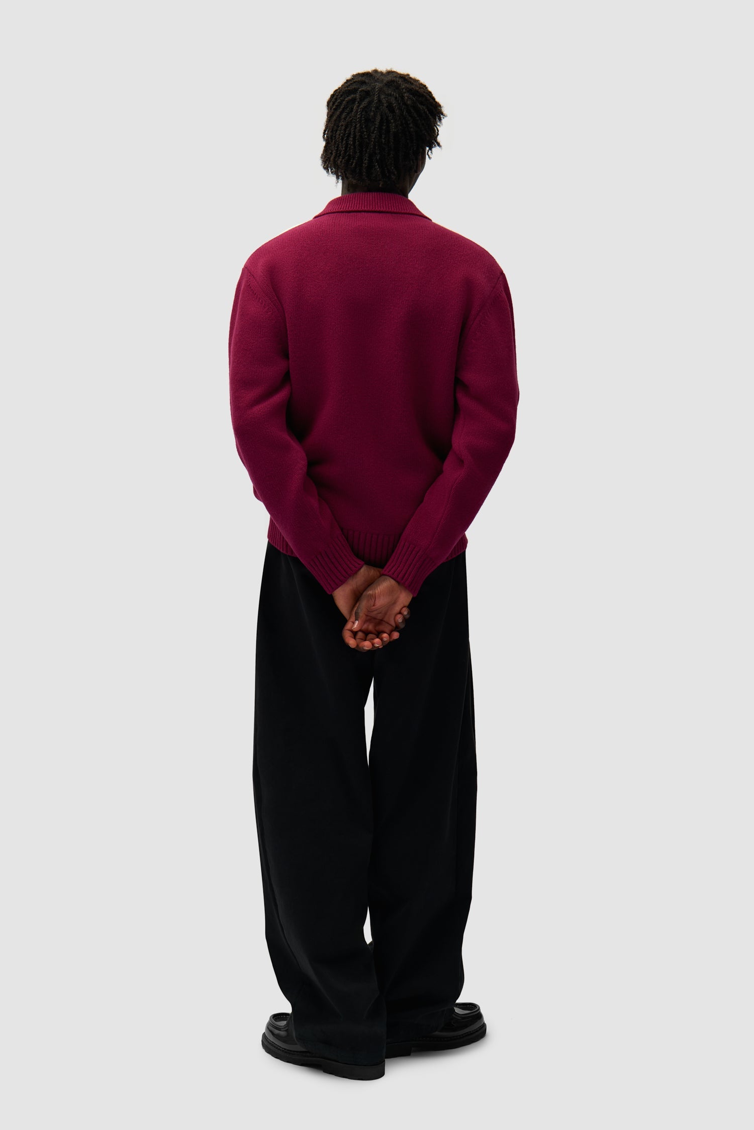 Cardigan - Bordeaux/Crème
