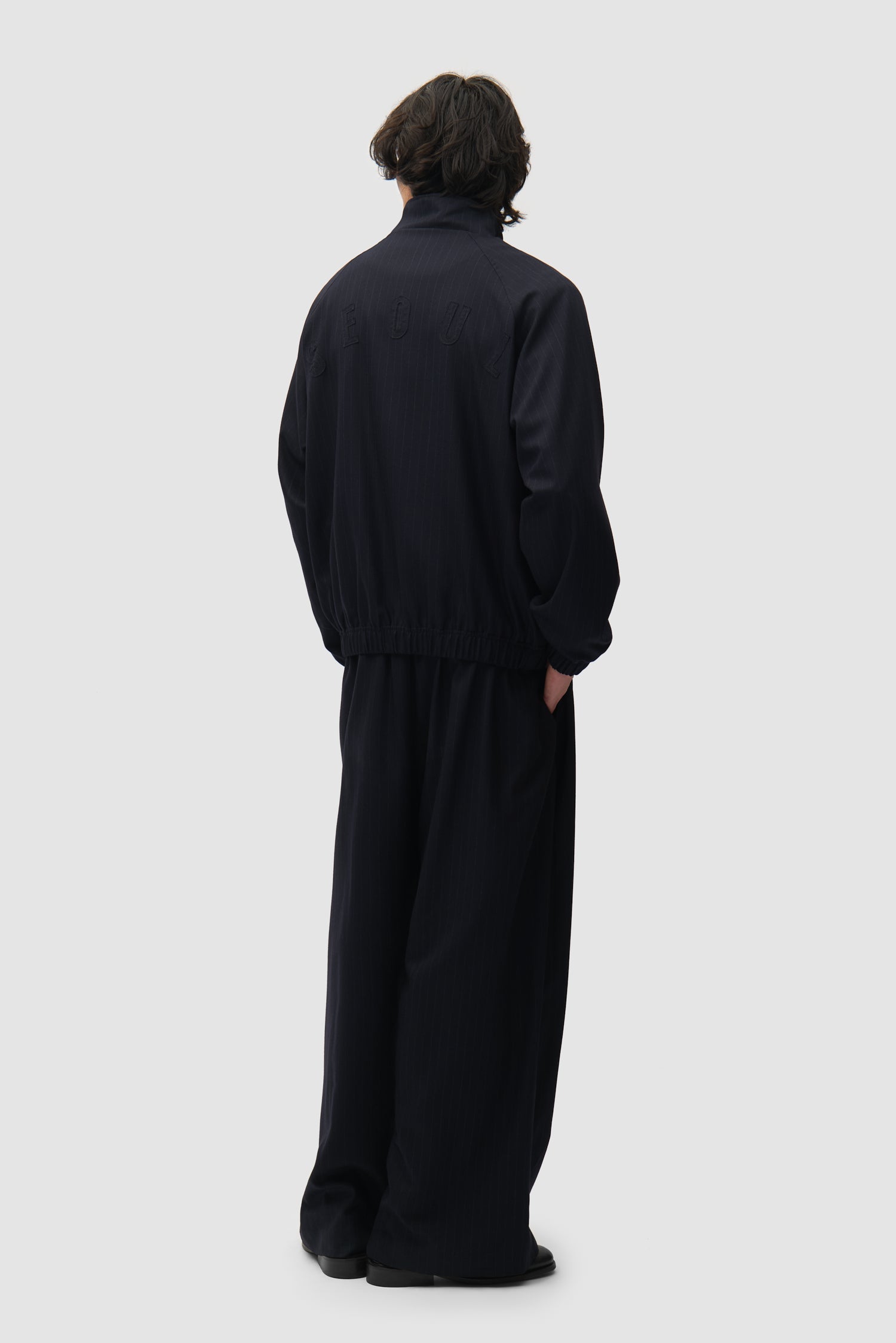 Pantalon de survêtement à fines rayures - Noir