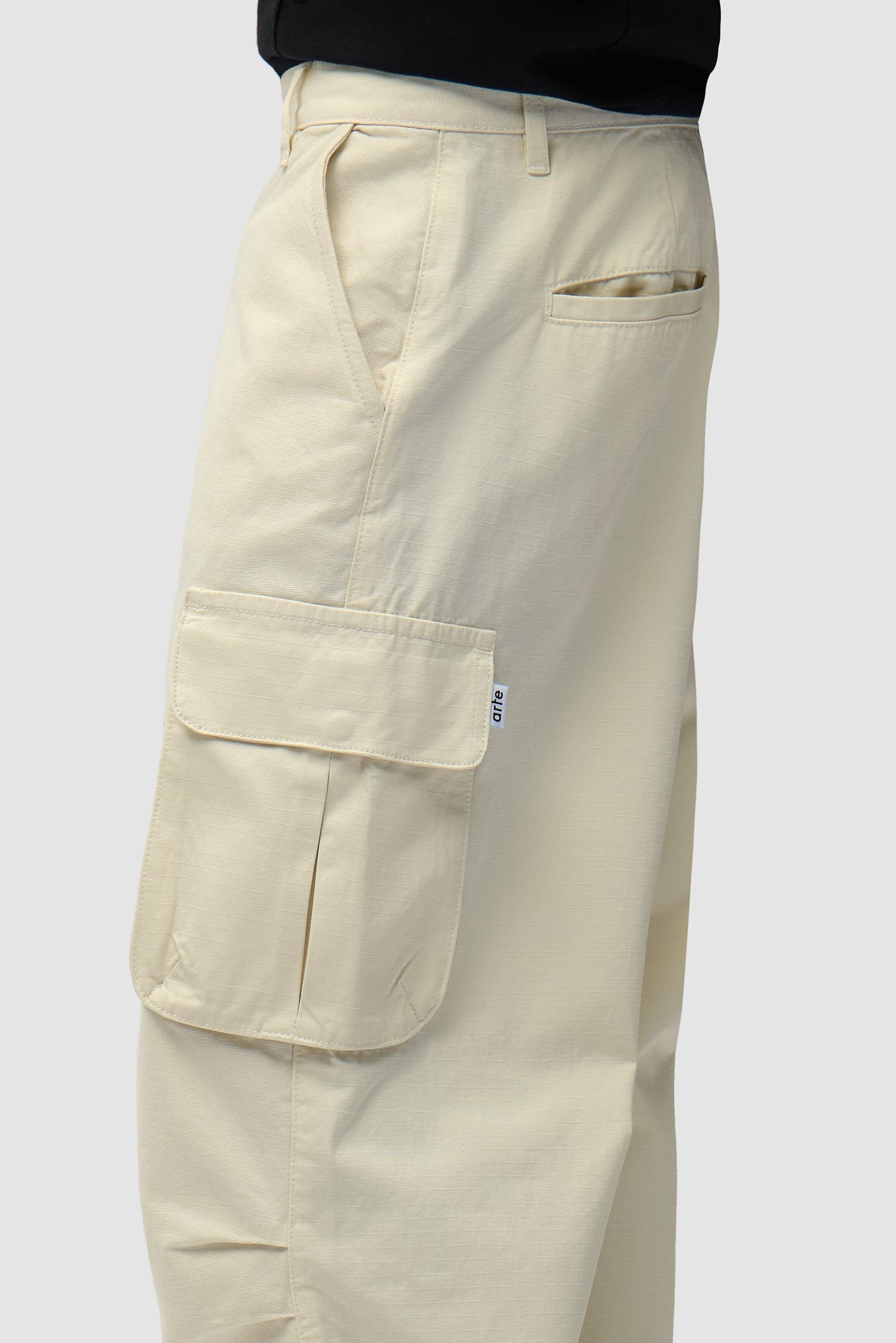 Pantalon cargo en ribstop - Crème