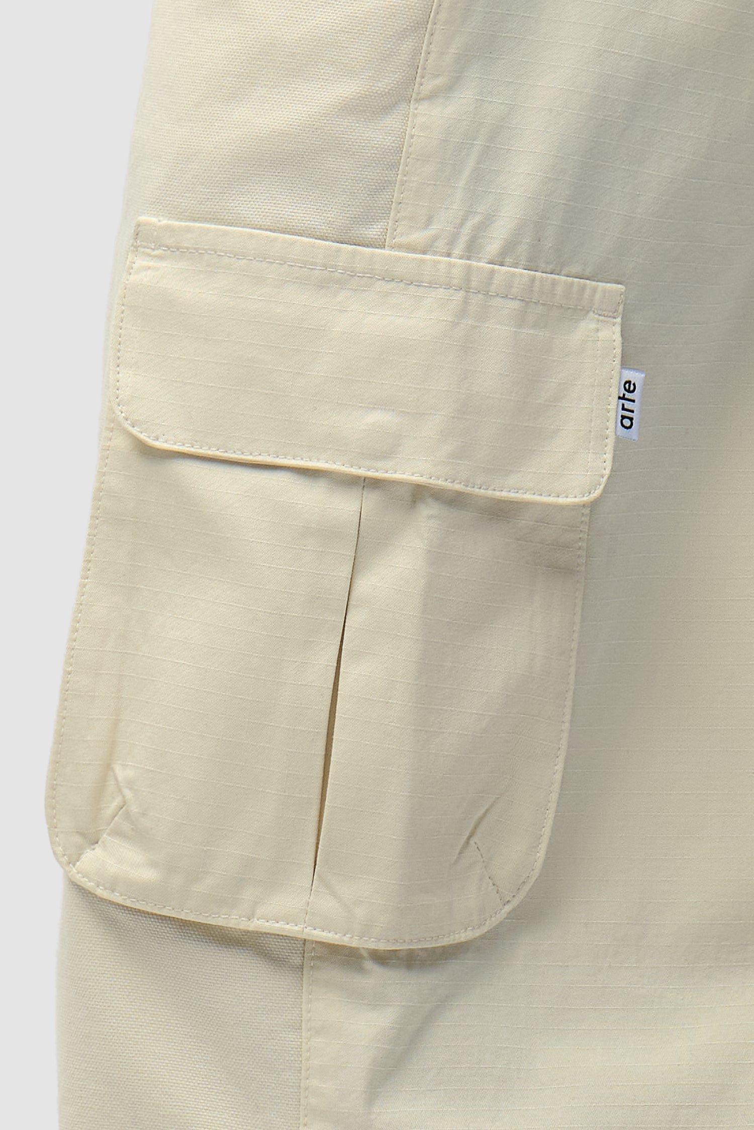 Pantalon cargo en ribstop - Crème