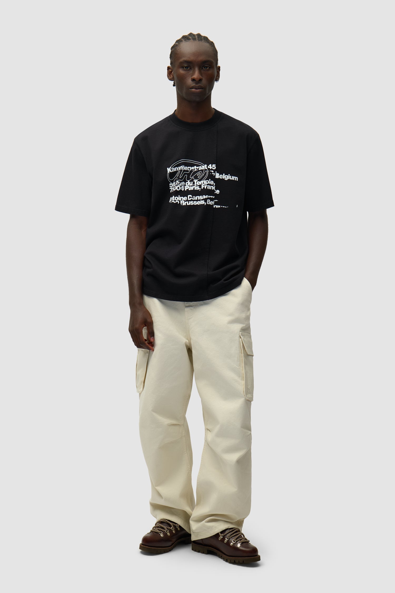 Pantalon cargo en ribstop - Crème