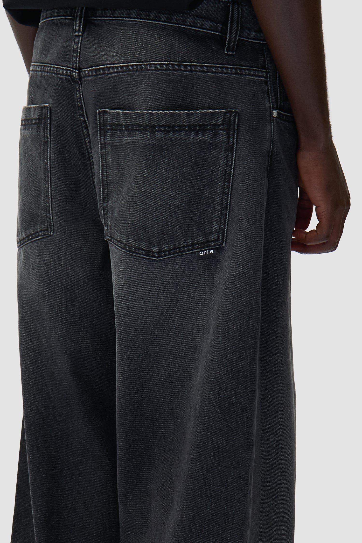 Pantalon baggy délavé - Noir