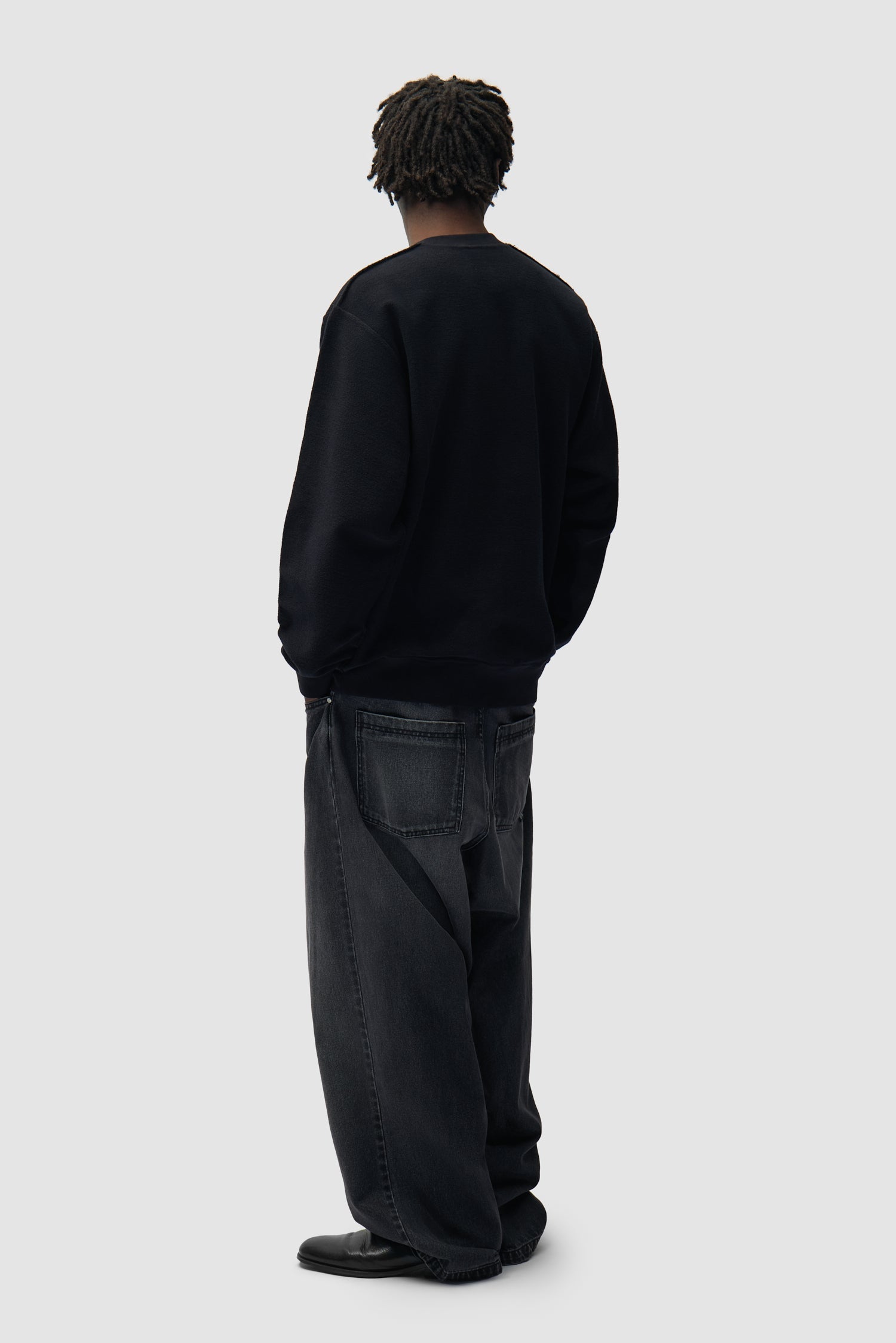 Pantalon baggy délavé - Noir