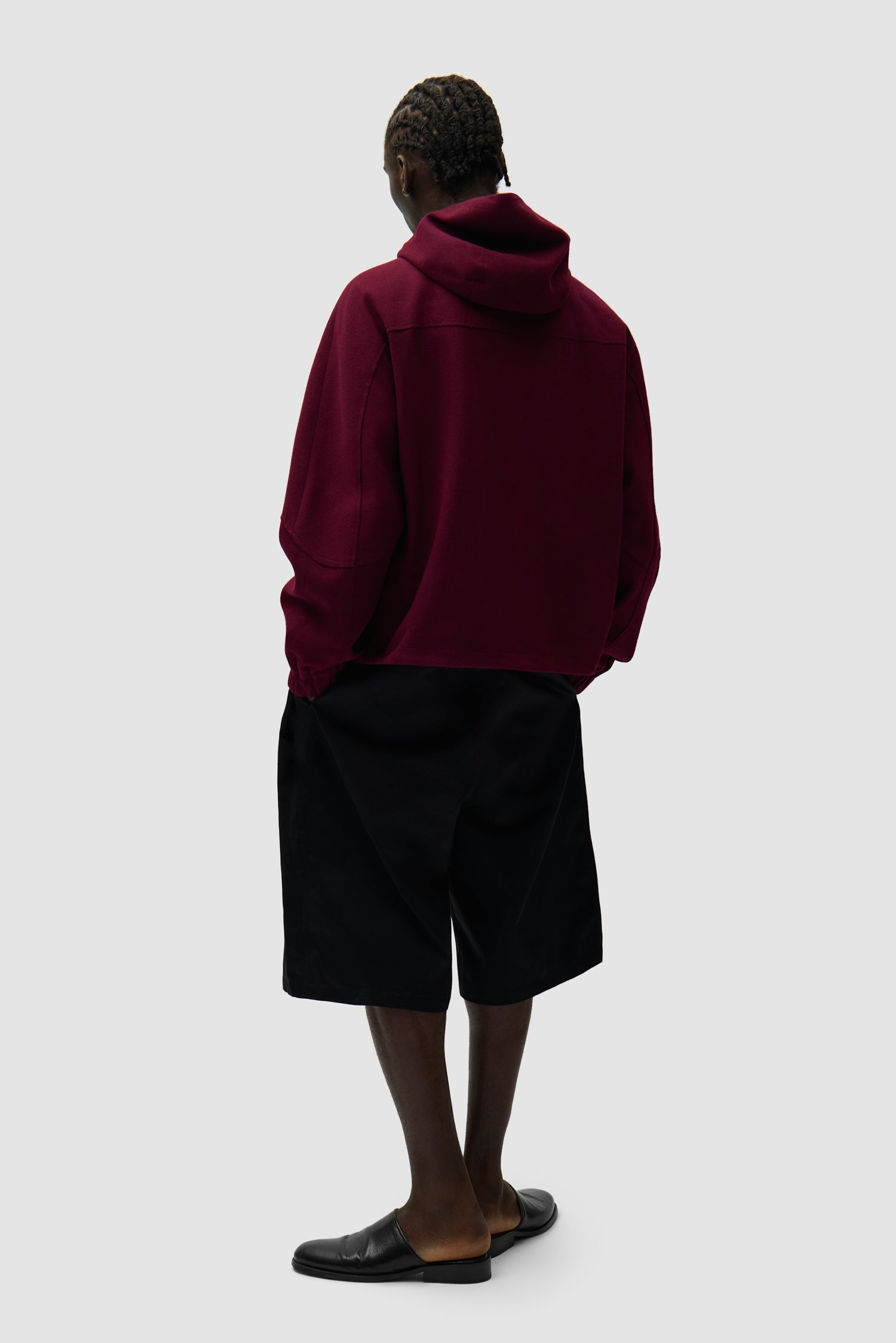 Veste technique en laine - Bordeaux