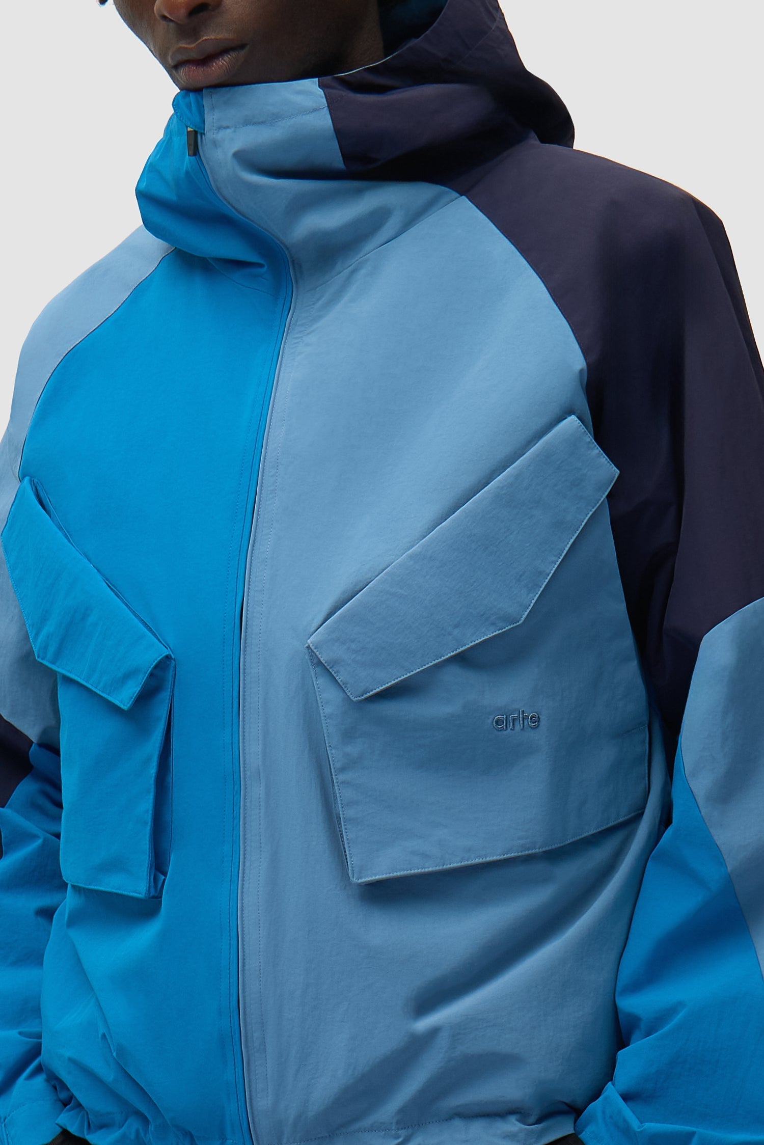 Veste technique multicolore - Bleue