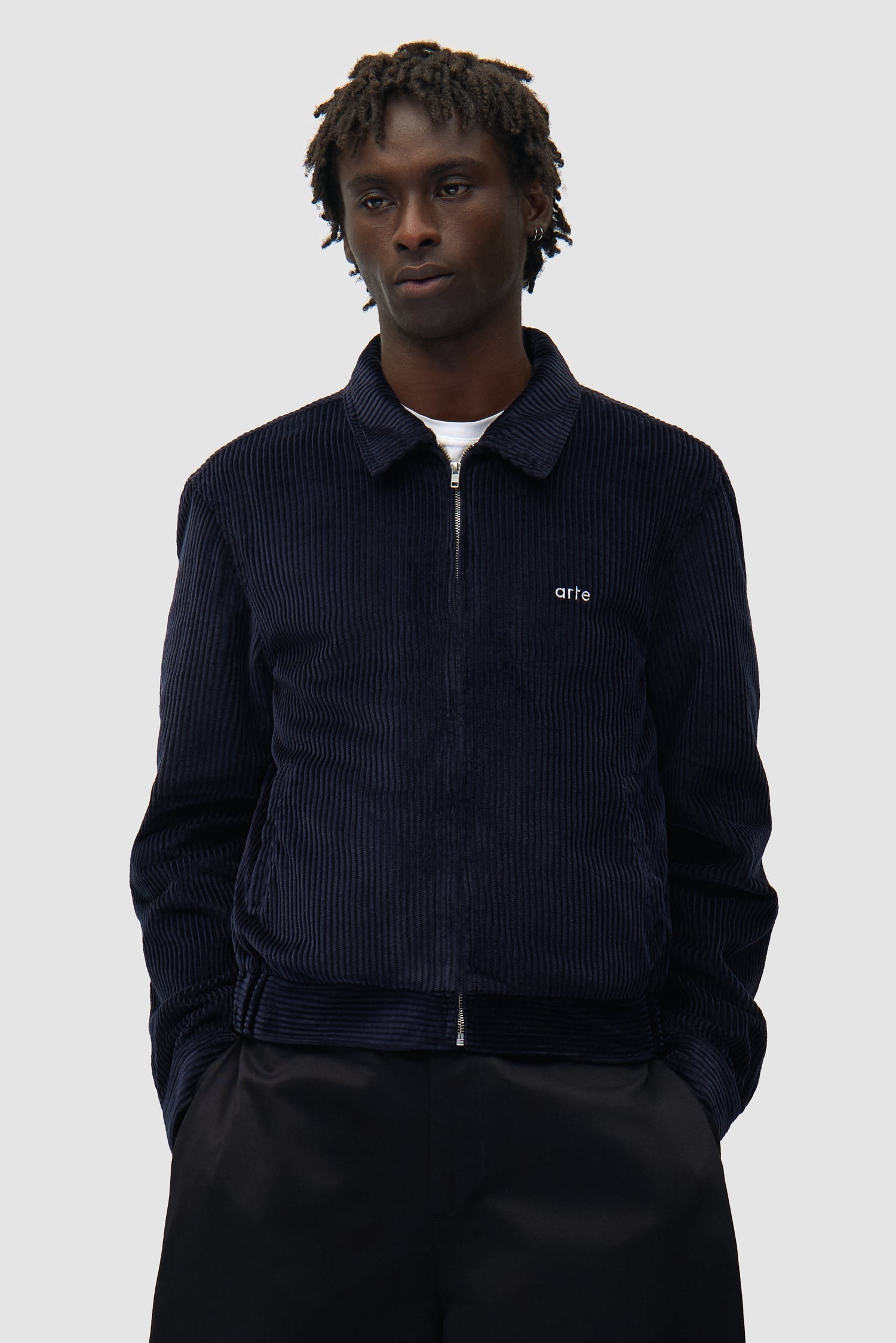 Veste en velours côtelé - Bleu marine