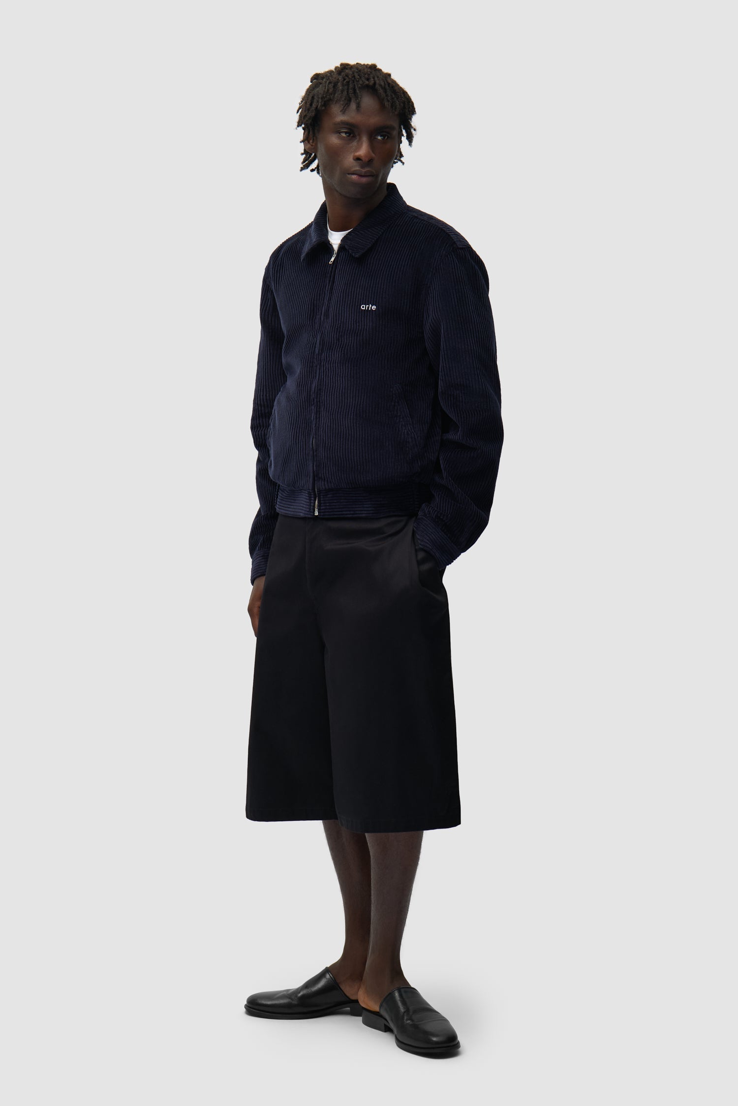 Veste en velours côtelé - Bleu marine