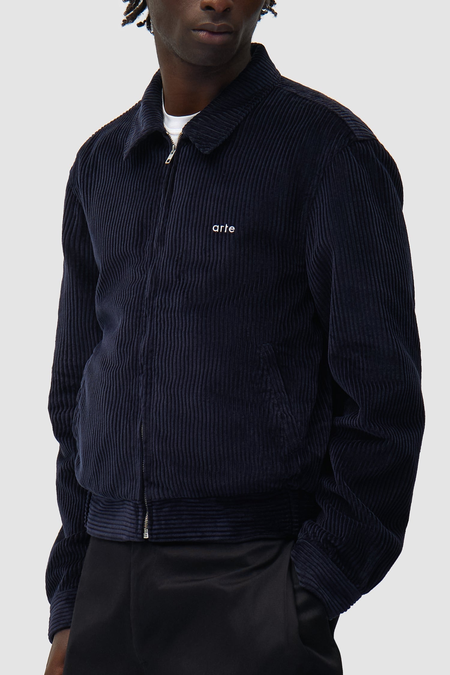 Veste en velours côtelé - Bleu marine