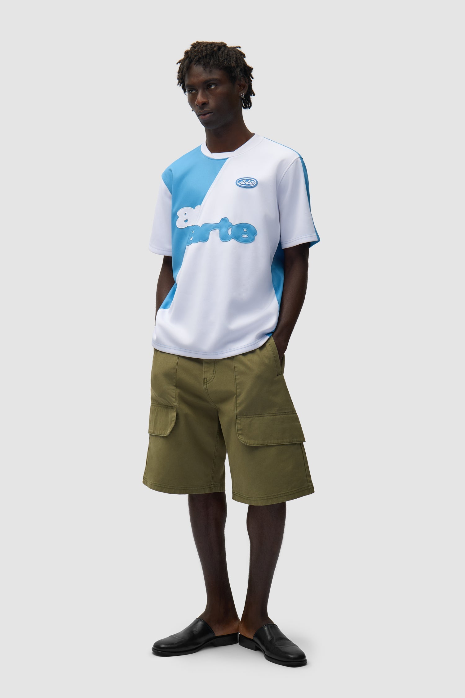 T-shirt de football - Bleu/Blanc