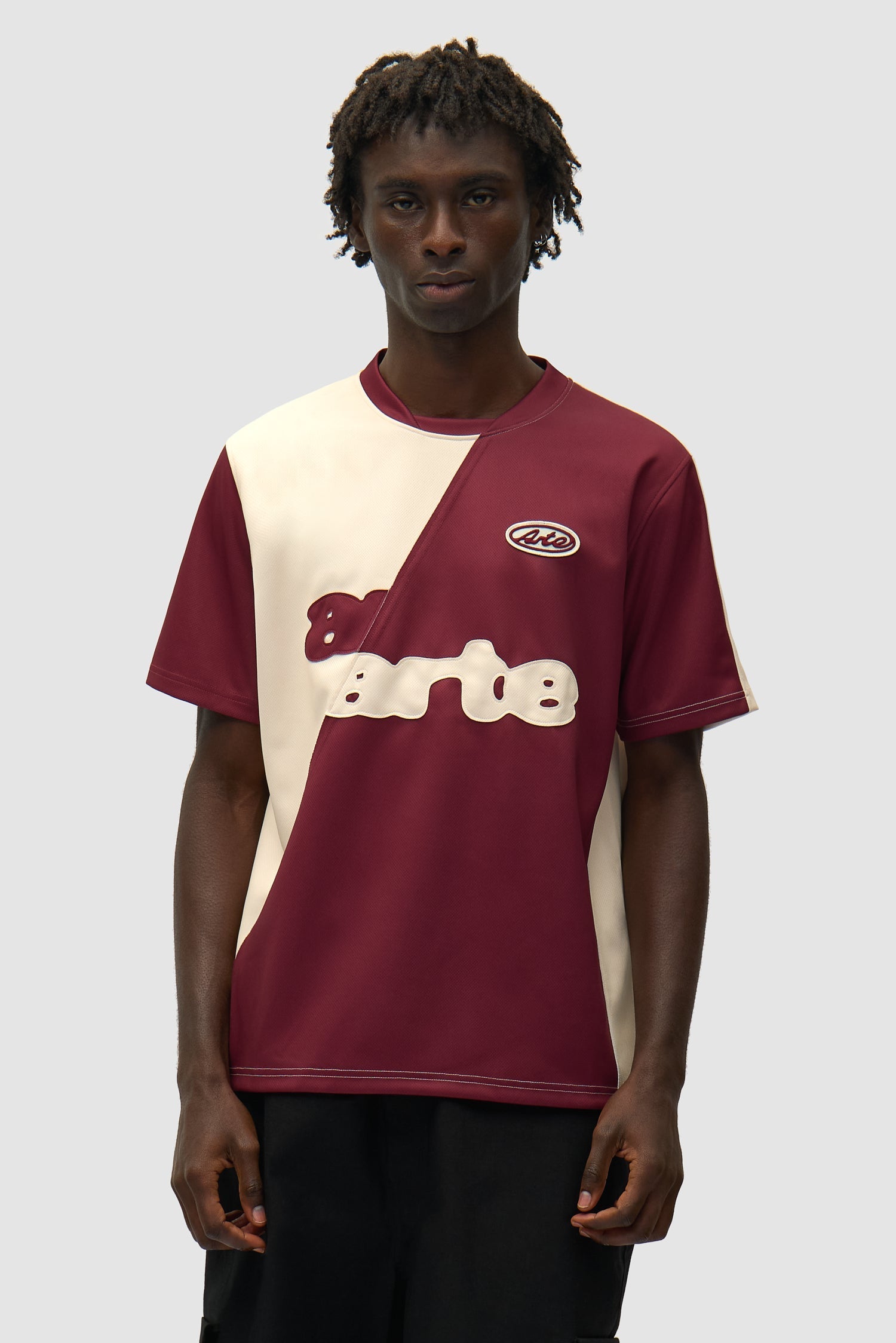 T-shirt de football - Bordeaux/Crème