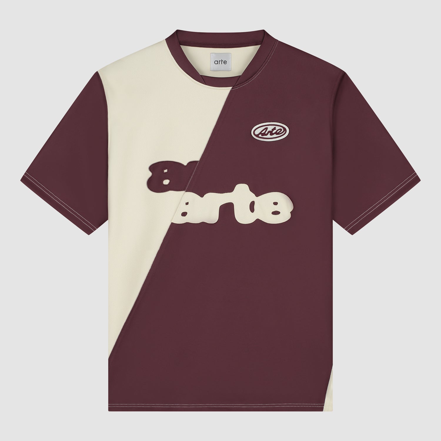 T-shirt de football - Bordeaux/Crème