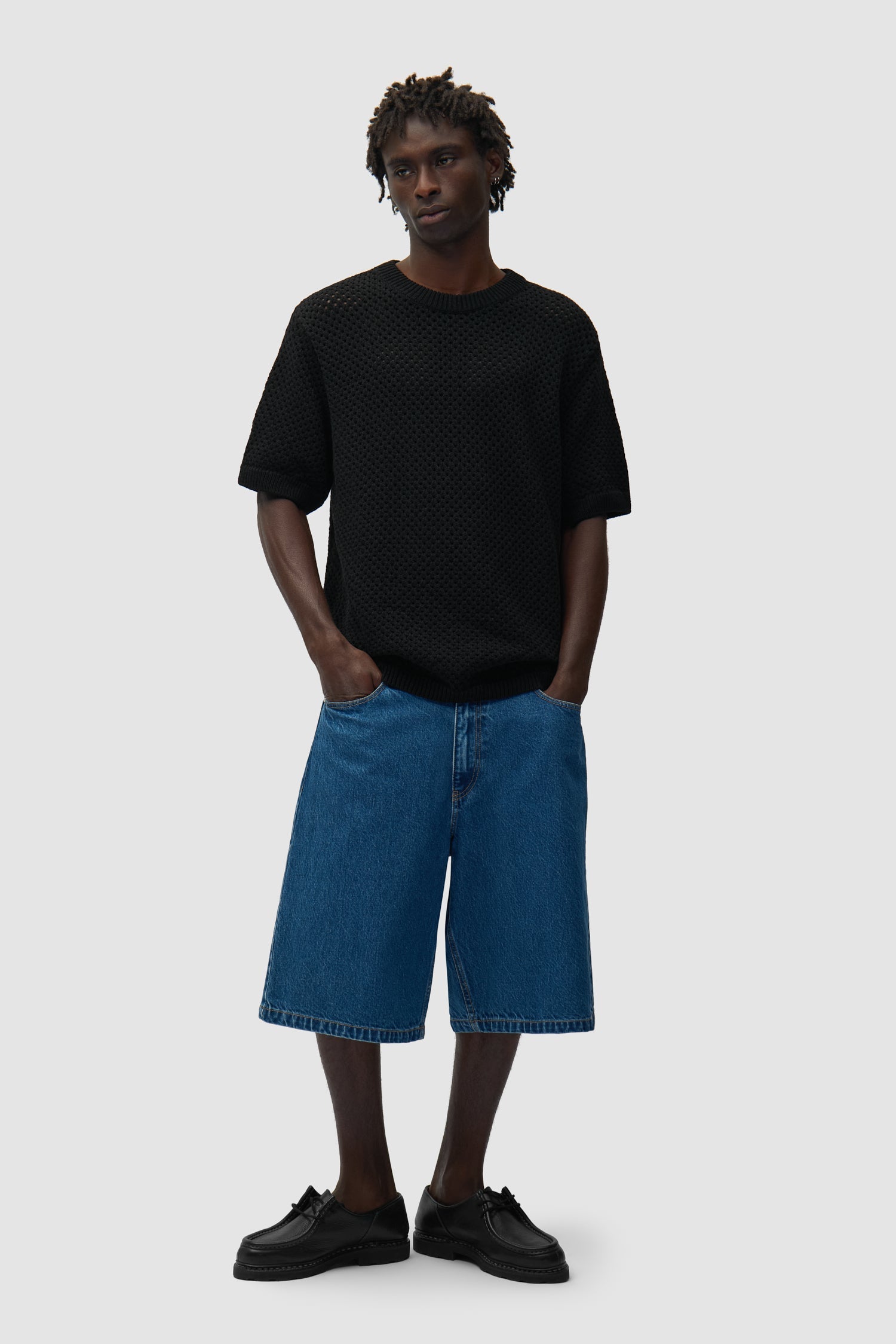 T-shirt au crochet - Noir