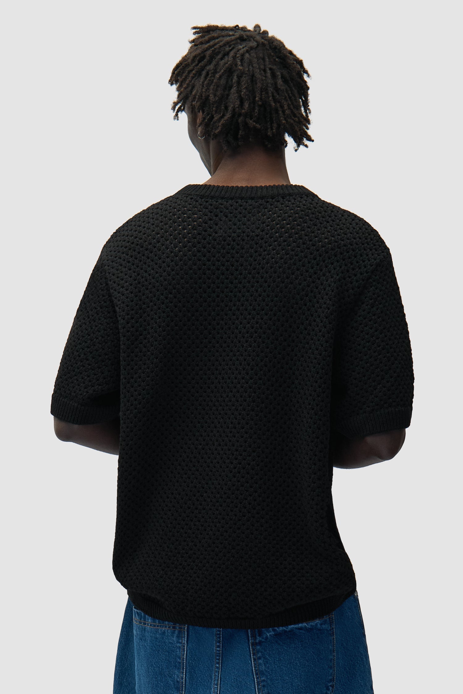 T-shirt au crochet - Noir