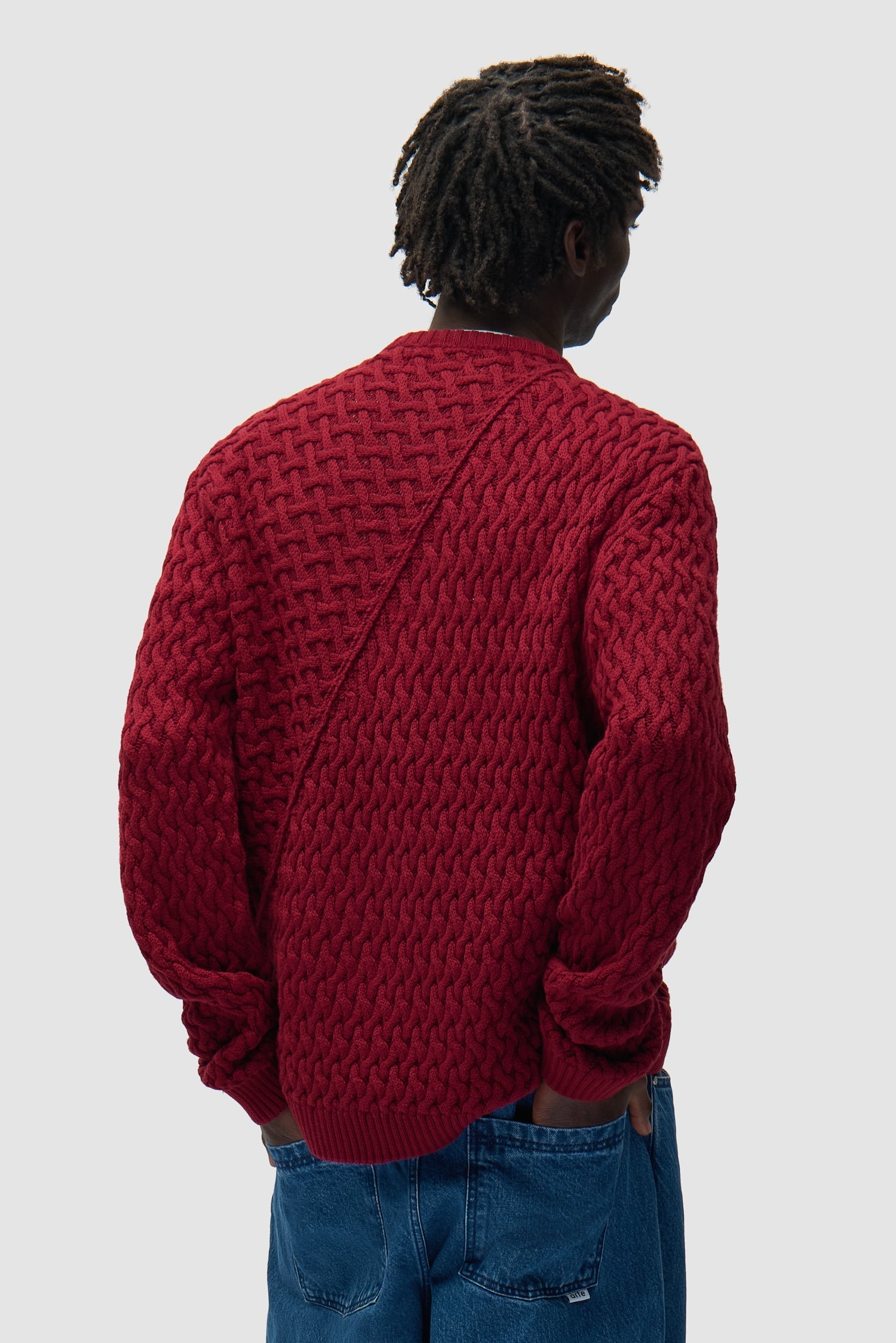 Pull à logo déformé - Bordeaux